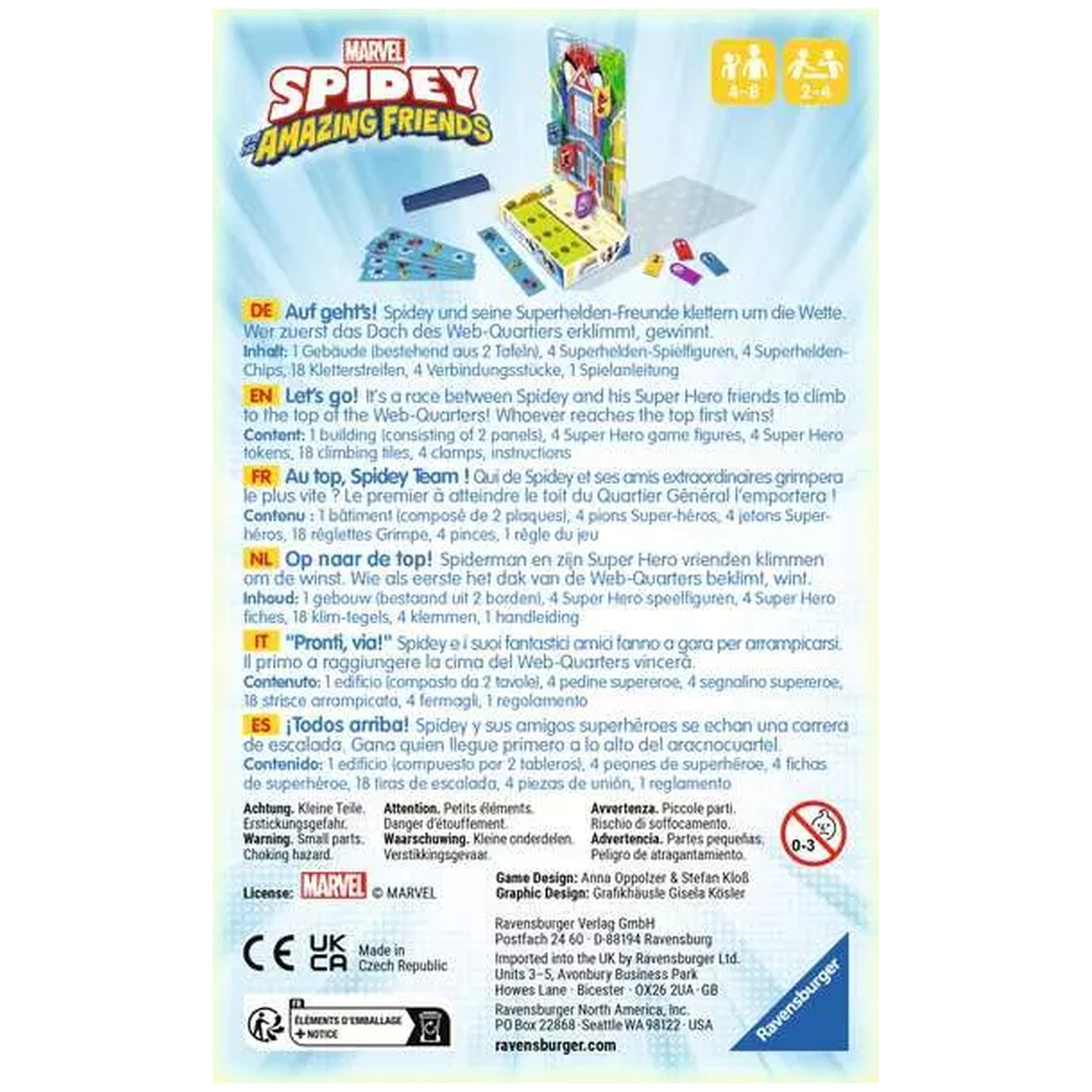 Ravensburger - Spidey And His Amazing Friends Lets Go Spidey Team - Board Game - Multi-Language Instructions