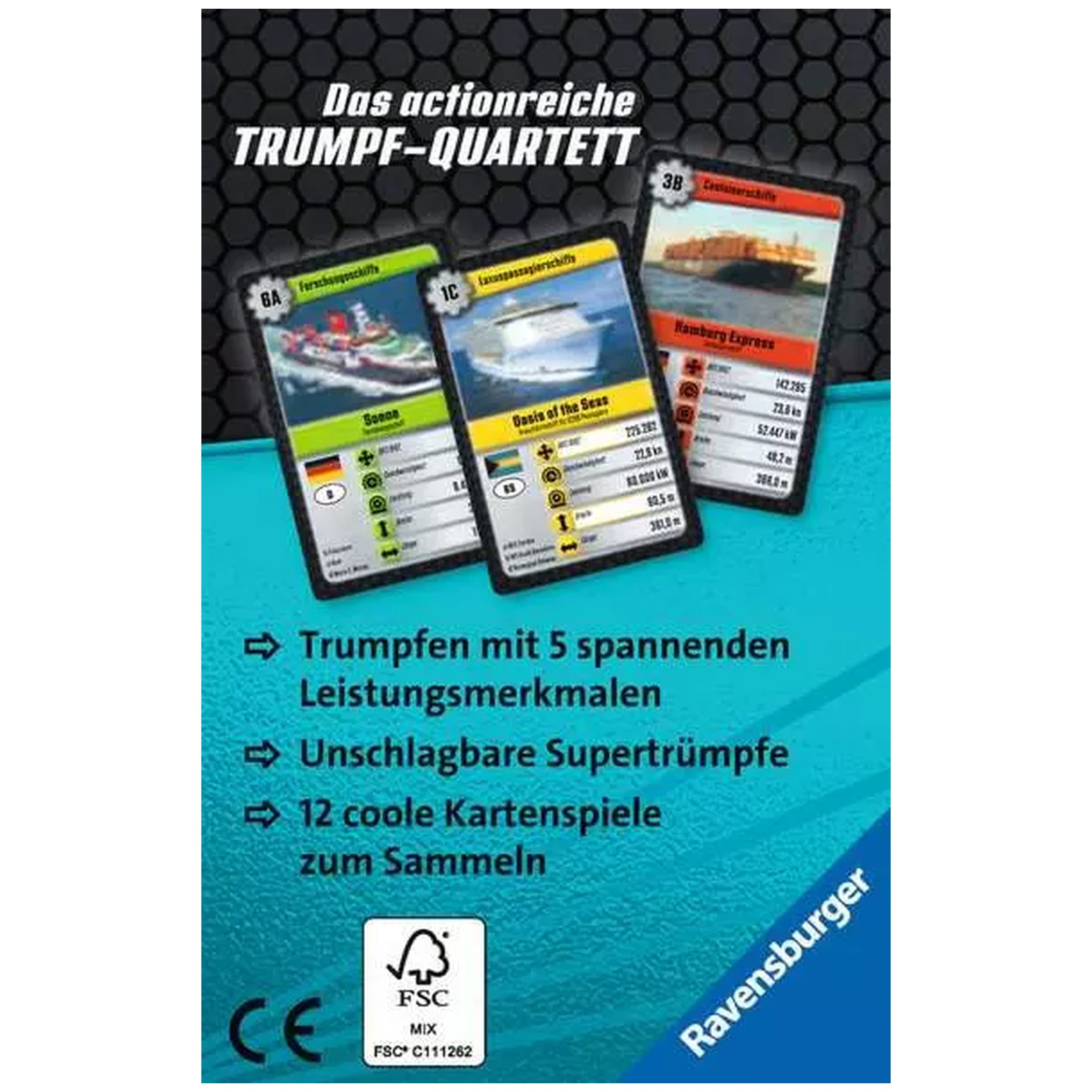 Ravensburger - Super Trump Ocean Giants - Board Game - German Edition
