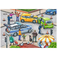 Ravensburger - Traveling With Blue Lights - 2x12 Pieces - Puzzles
