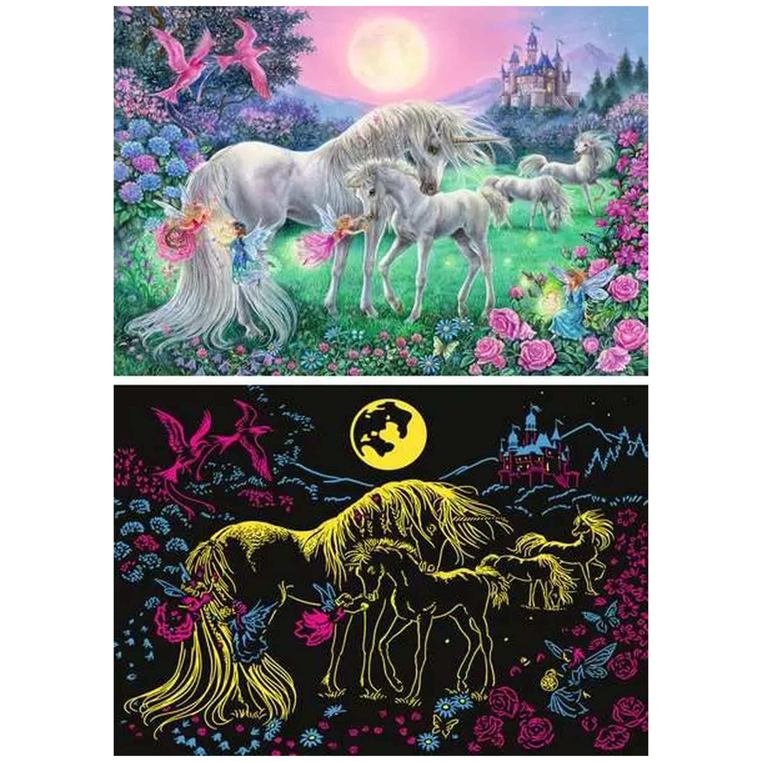 Ravensburger - Unicorns In The Moonlight - 100 Pieces - Puzzles