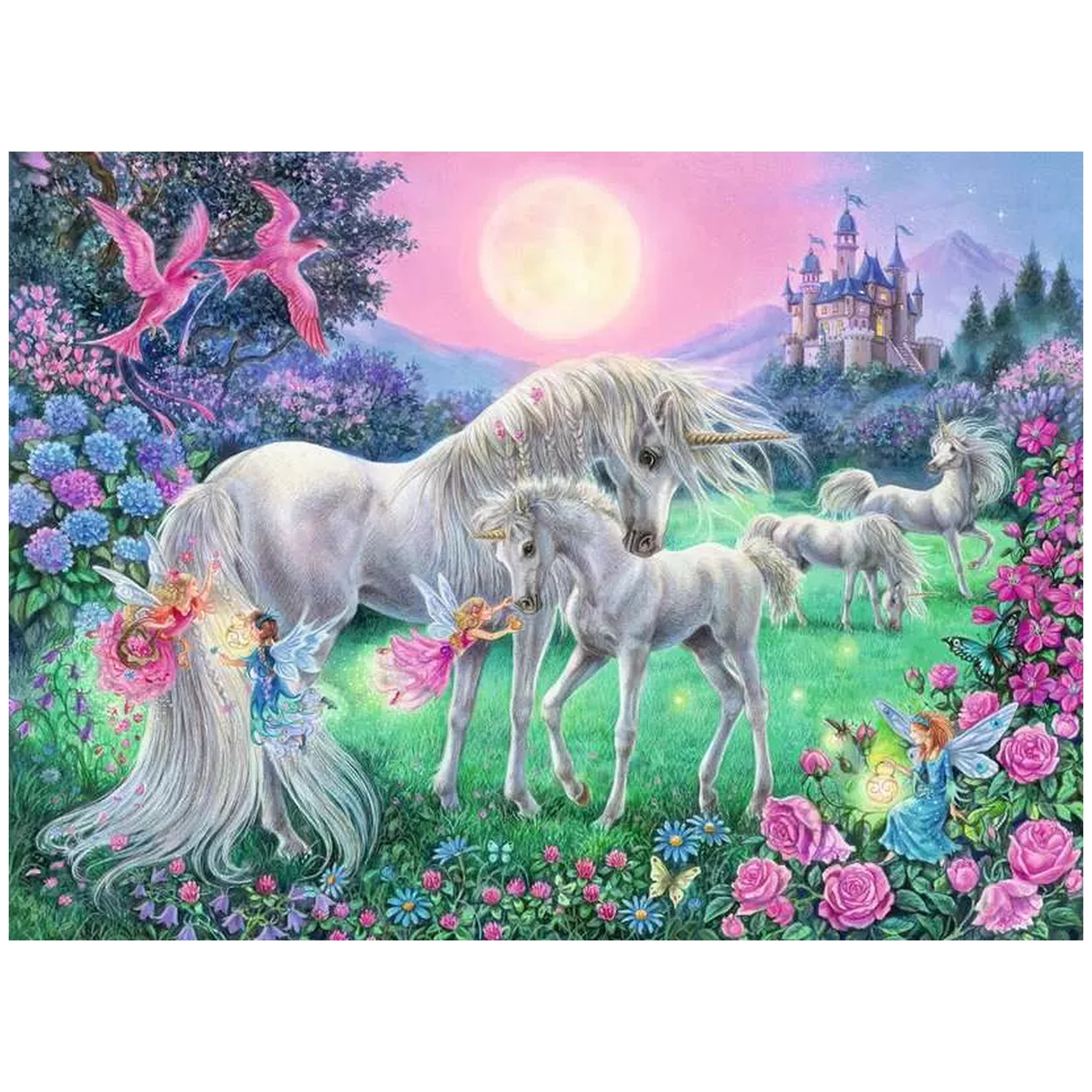 Ravensburger - Unicorns In The Moonlight - 100 Pieces - Puzzles