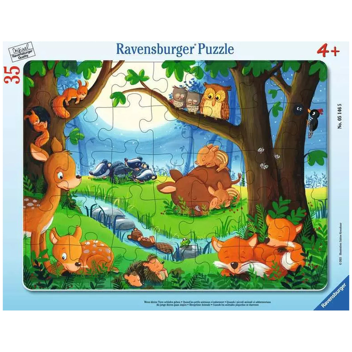 Ravensburger - Quand les petits animaux s'endorment - 35 pièces - Puzzles