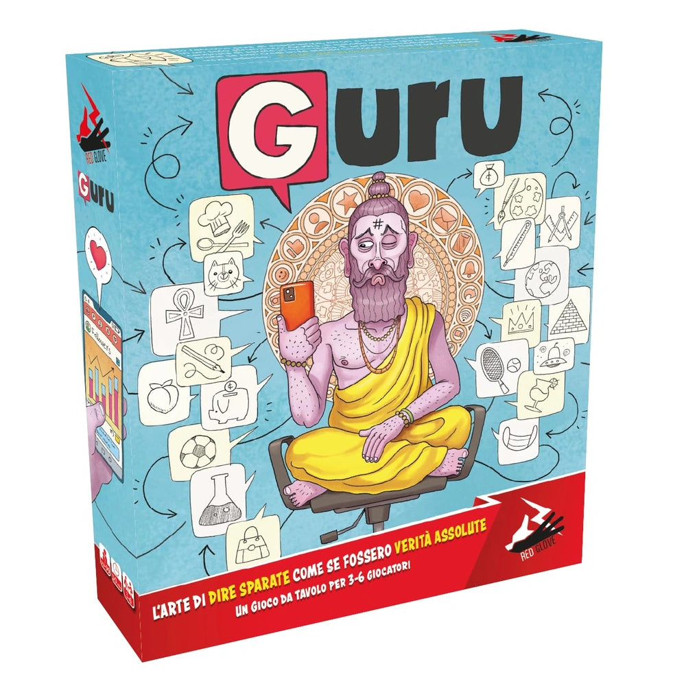 Red Glove - Jeu de Société Guru Party - Jeux de Société - 10+ - RG2091 - Édition Italienne