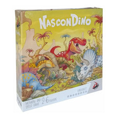 Red Glove - NasconDino Board Game for Kids & Families Ages 4+ - Fun Memory & Speed Dinosaur Game for 2-4 Players with 36 Dino Tiles and 2 Custom Wooden Dice - RG2024 - Italian Edition