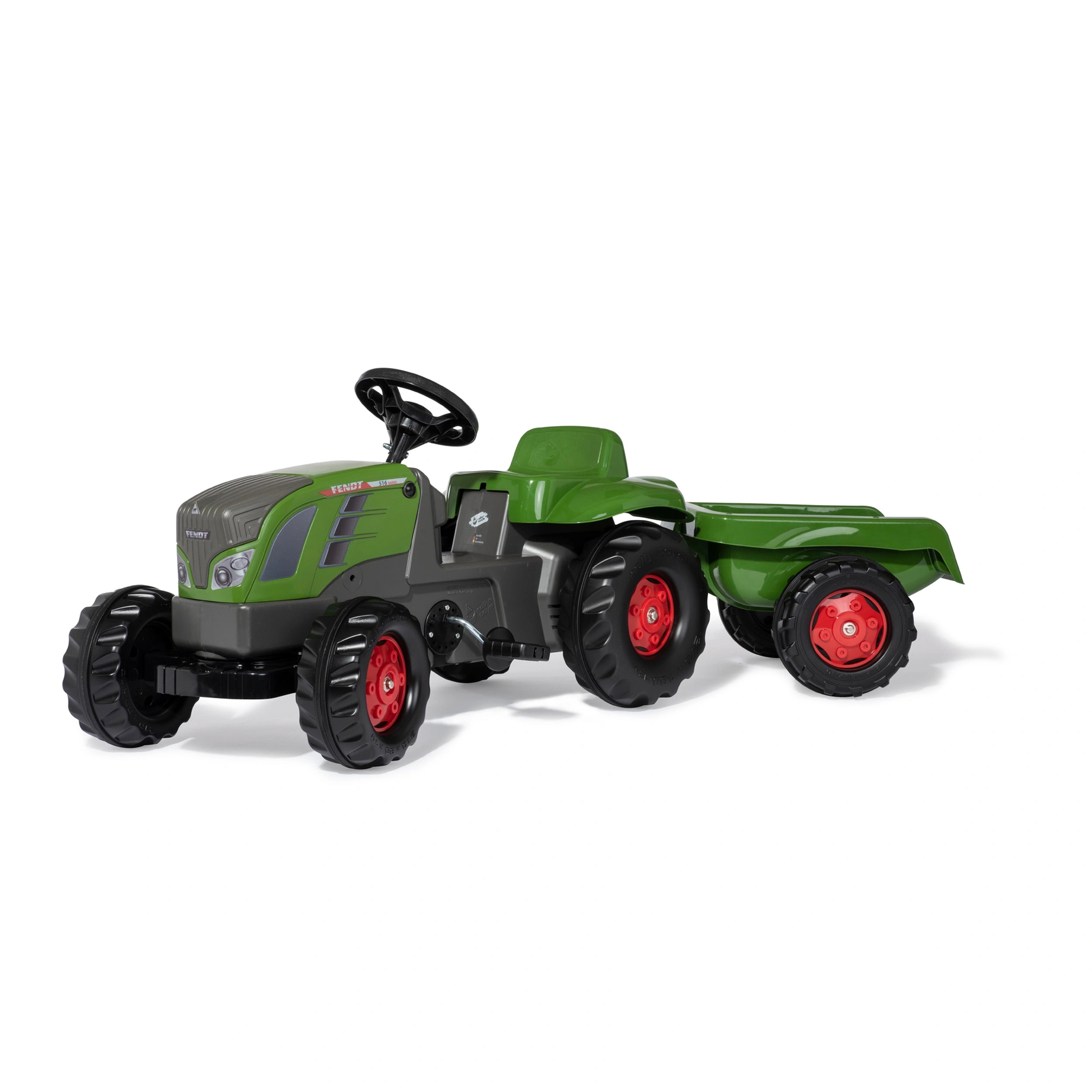 Rolly Toys - Rollykid Fendt 516 Vario Tractor With Trailer Riding Toys