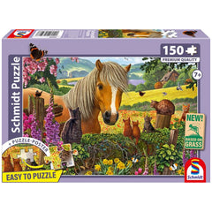 SCHMIDT SPIELE - Une douce rencontre dans le paddock 150 pièces Puzzles pour enfants - Puzzles
