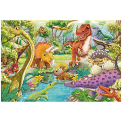 SCHMIDT SPIELE - Puzzles Amusants de Dinosaure 3x24 Pcs pour Enfants - Puzzles