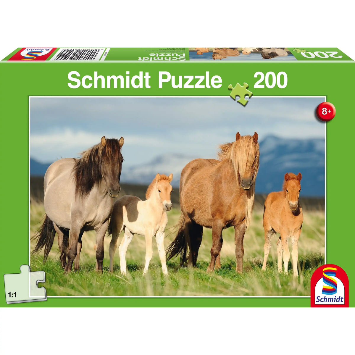 SCHMIDT SPIELE - Puzzle Famille de Chevaux 200 Pcs - Puzzles