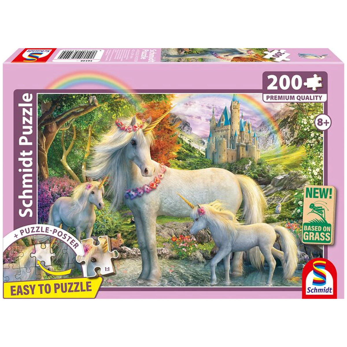 SCHMIDT SPIELE - Jument Licorne avec Deux Poulains 200 Pcs Puzzles pour Enfants - Puzzles