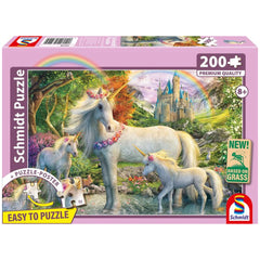 SCHMIDT SPIELE - Jument Licorne avec Deux Poulains 200 Pcs Puzzles pour Enfants - Puzzles