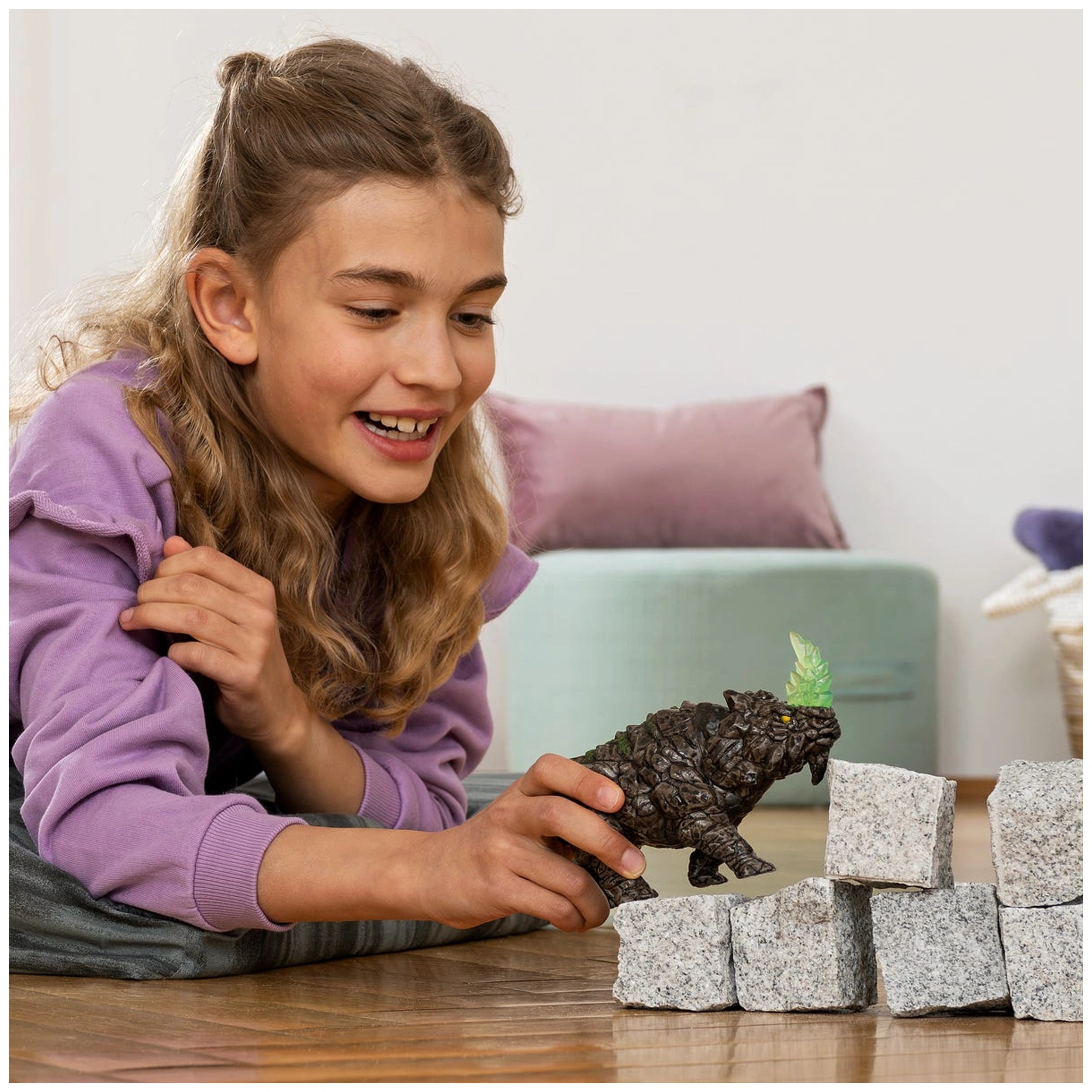 Schleich - Eldrador Creatures - Rhinocéros de bataille - Figurines d'action et de jouets - 70157