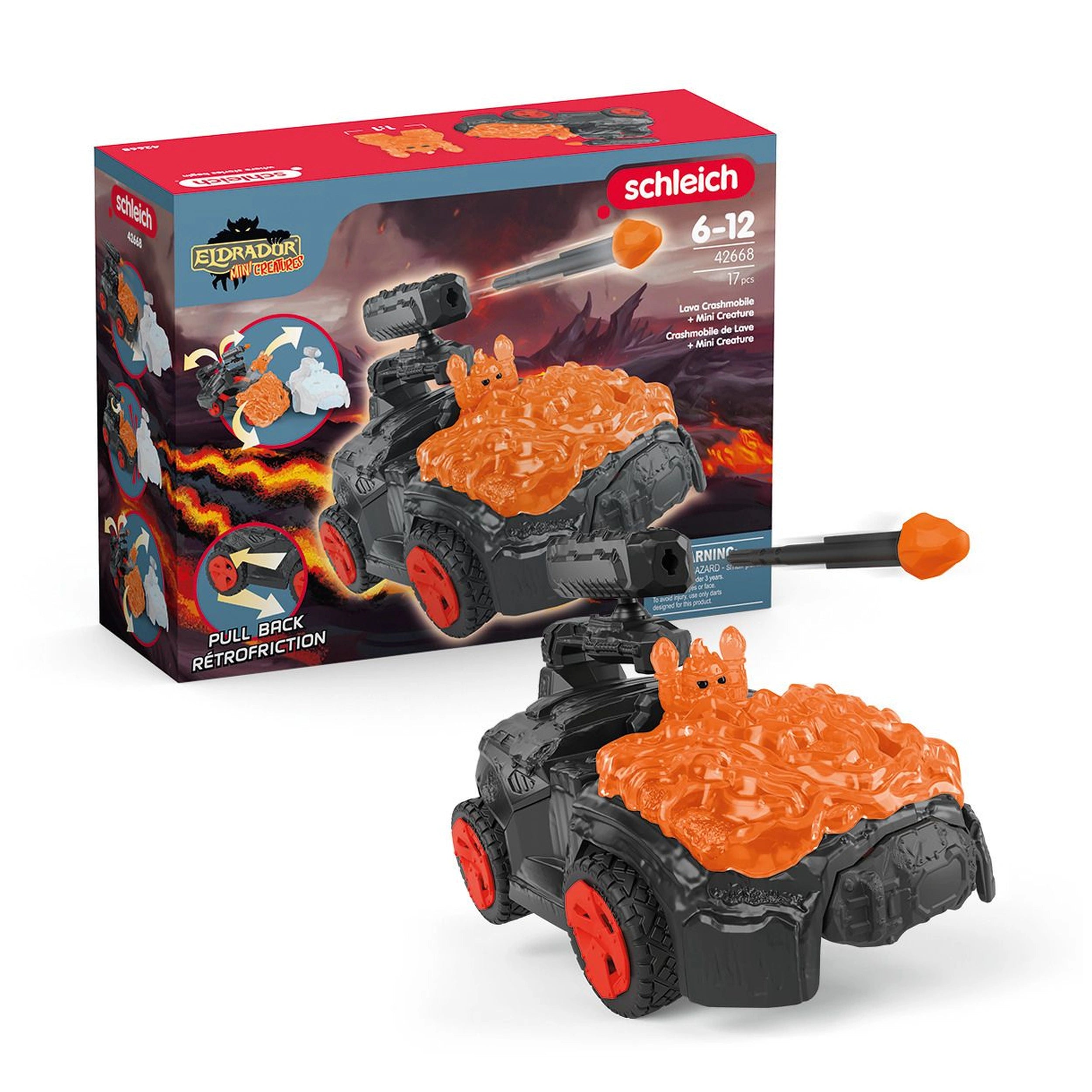 Schleich - Eldrador Creatures - Lava Crashmobile With Mini Creature - Action & Toy Figures - 42668
