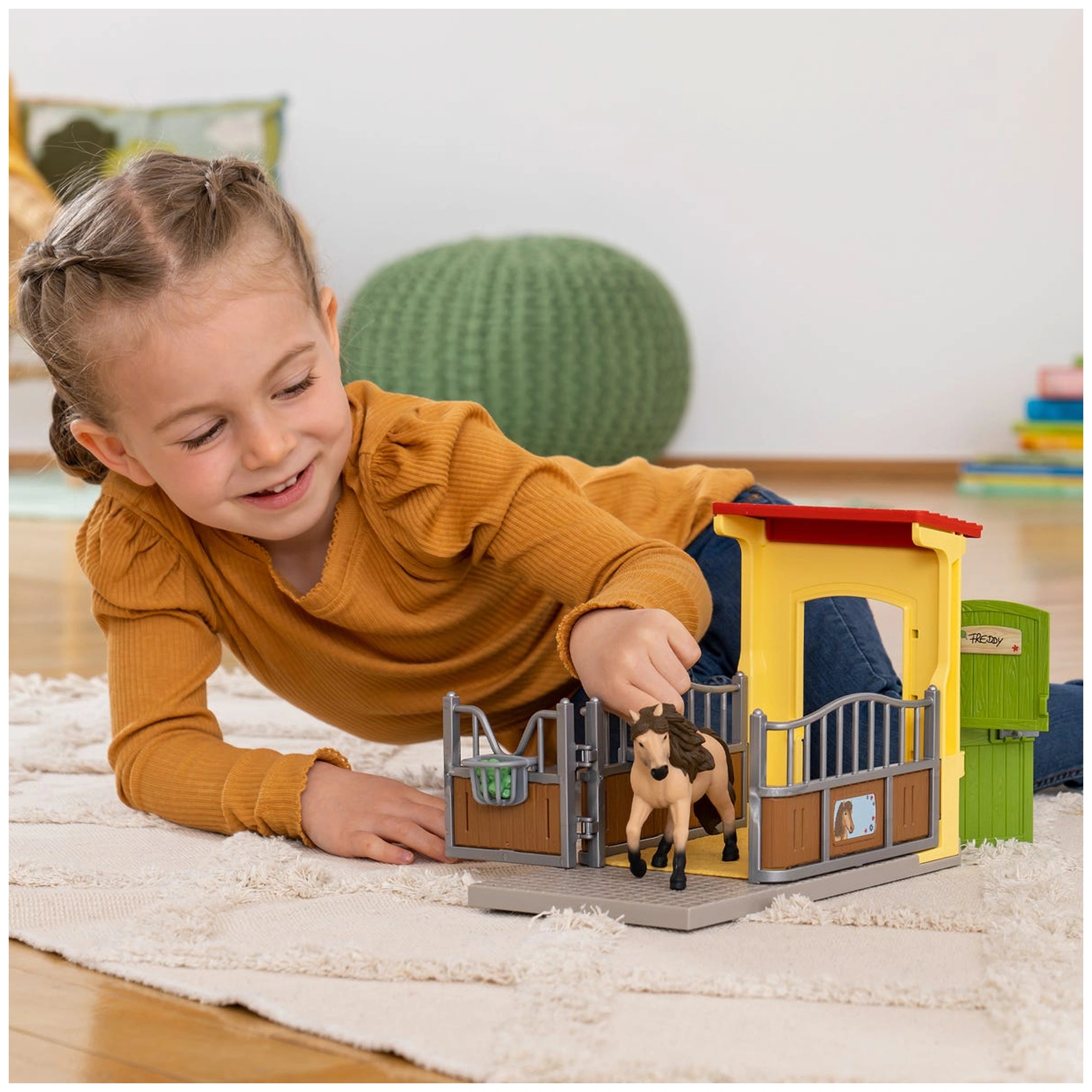 Schleich - Farm World - Pony Box With Iceland Pony Stallion - Toy Playsets - 42609
