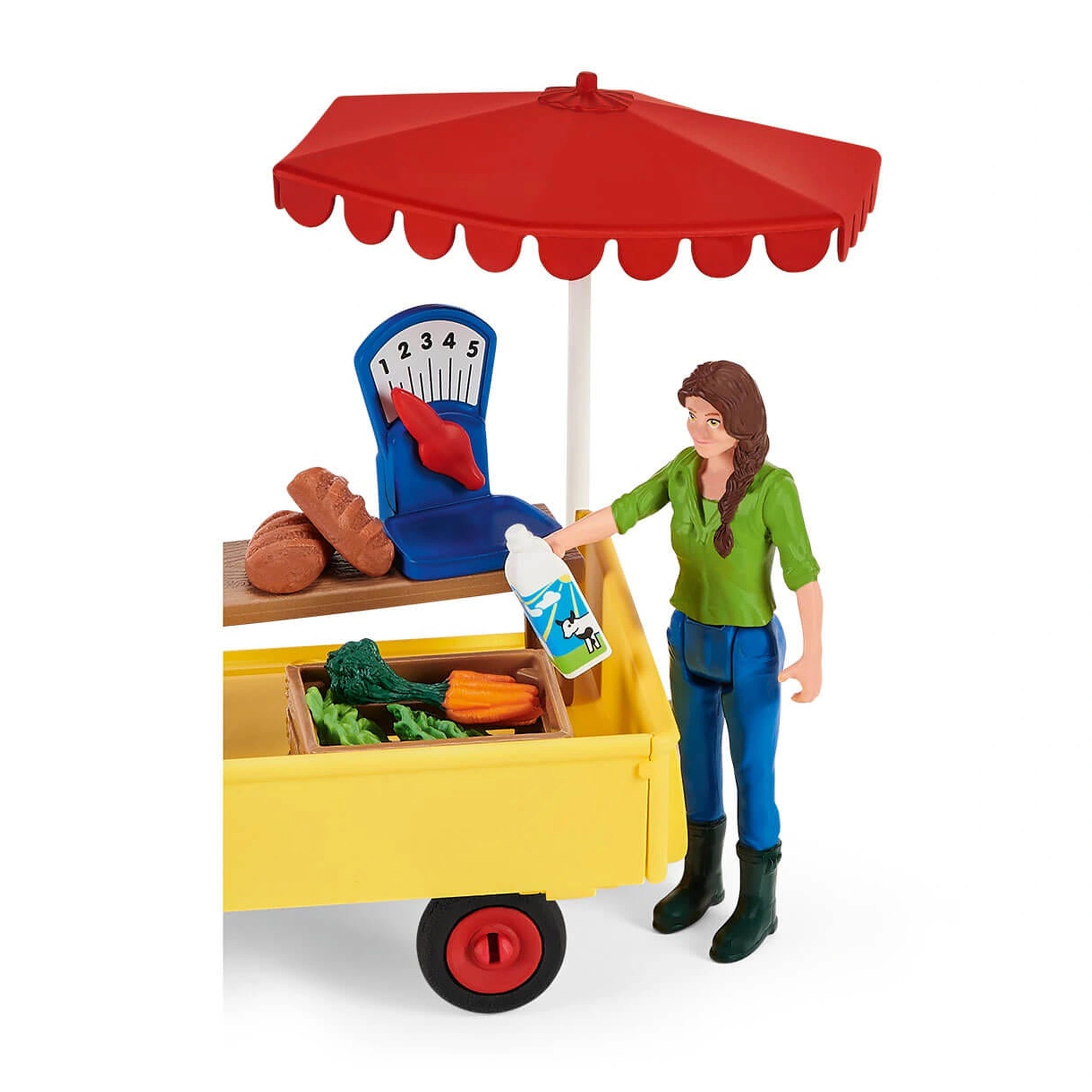 Schleich - Farm World - Sunny Day Mobile Farm Stand - Toy Playsets - 42528