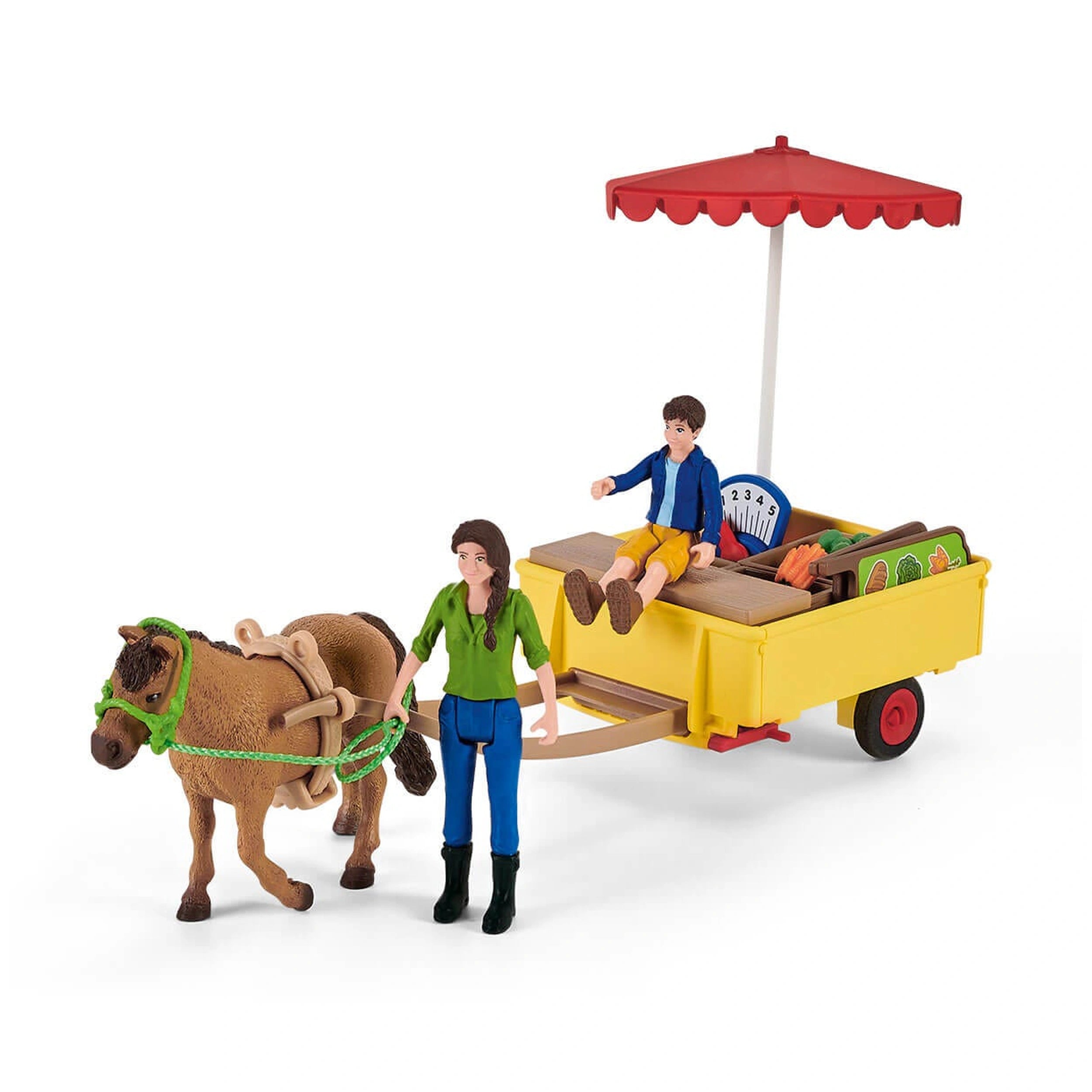 Schleich - Farm World - Sunny Day Mobile Farm Stand - Toy Playsets - 42528