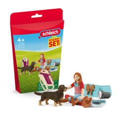 Schleich - Ensemble de Poche Escursione avec Chiens - Jeux de Jouets