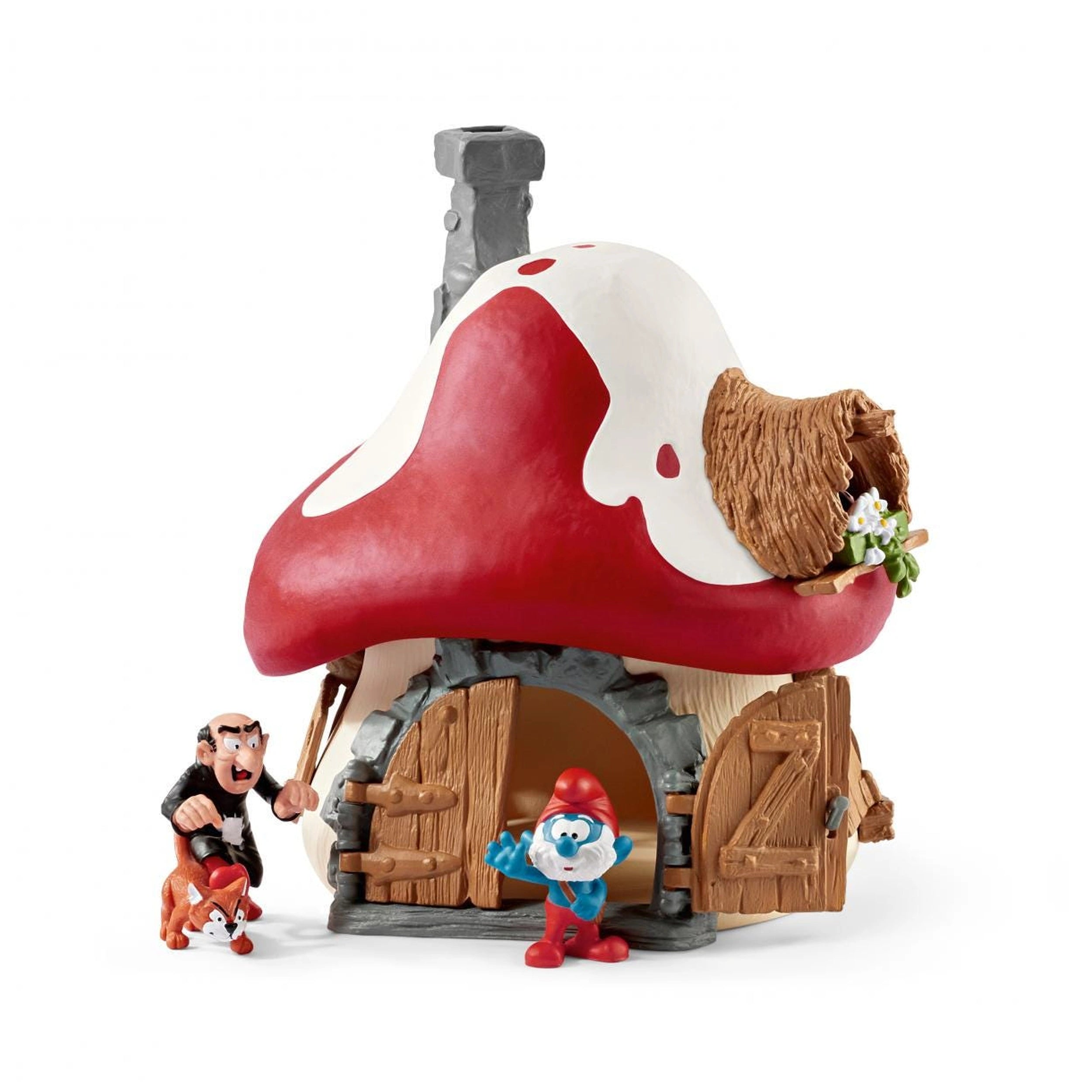 Schleich - Les Schtroumpfs - Maison des Schtroumpfs avec 2 Figurines - Ensemble de Jeu - 20803