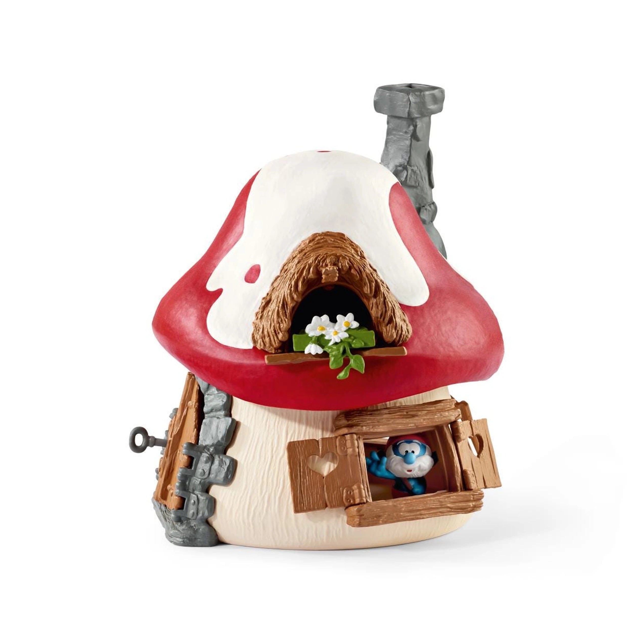 Schleich - Les Schtroumpfs - Maison des Schtroumpfs avec 2 Figurines - Ensemble de Jeu - 20803
