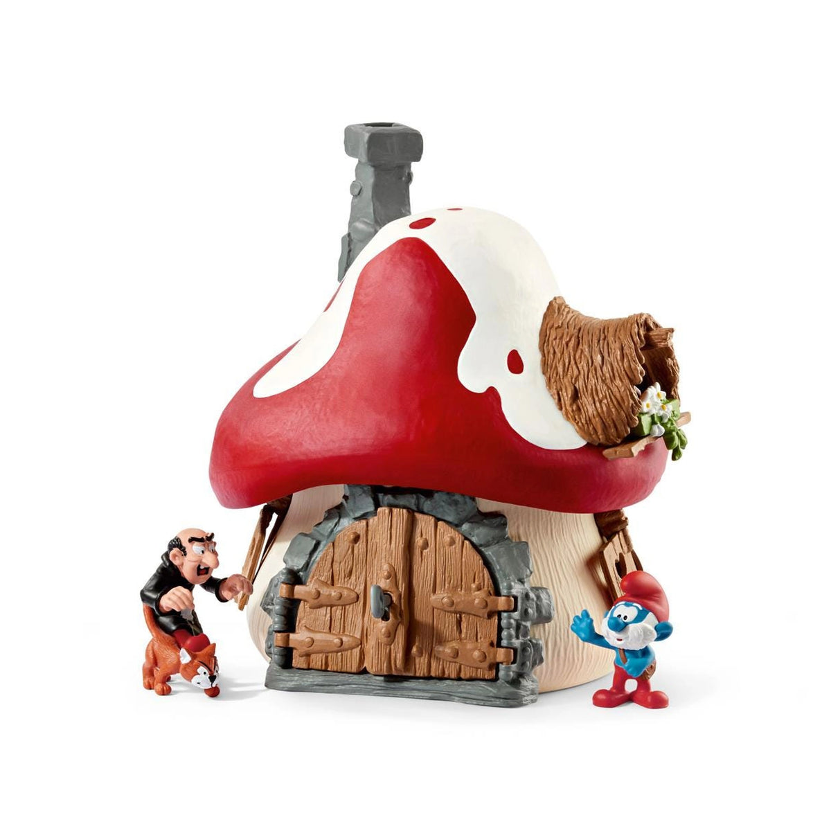 Schleich - Les Schtroumpfs - Maison des Schtroumpfs avec 2 Figurines - Ensemble de Jeu - 20803