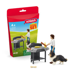 Schleich - Toy Playsets - Barbecue with Tom - 9-Piece Set - 4 Years - Educational Play