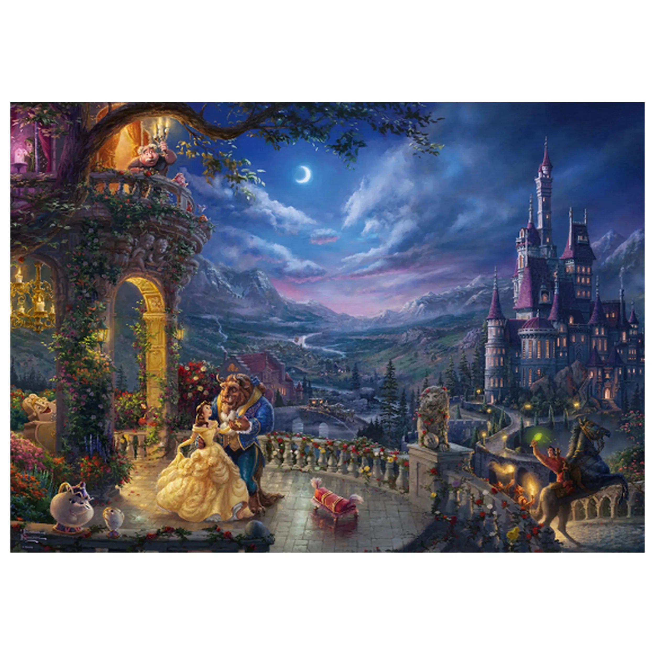 Schmidt Spiele - Disney, Beauty and the Beast, Dance in the Moonlight 1000 Pcs - Puzzles