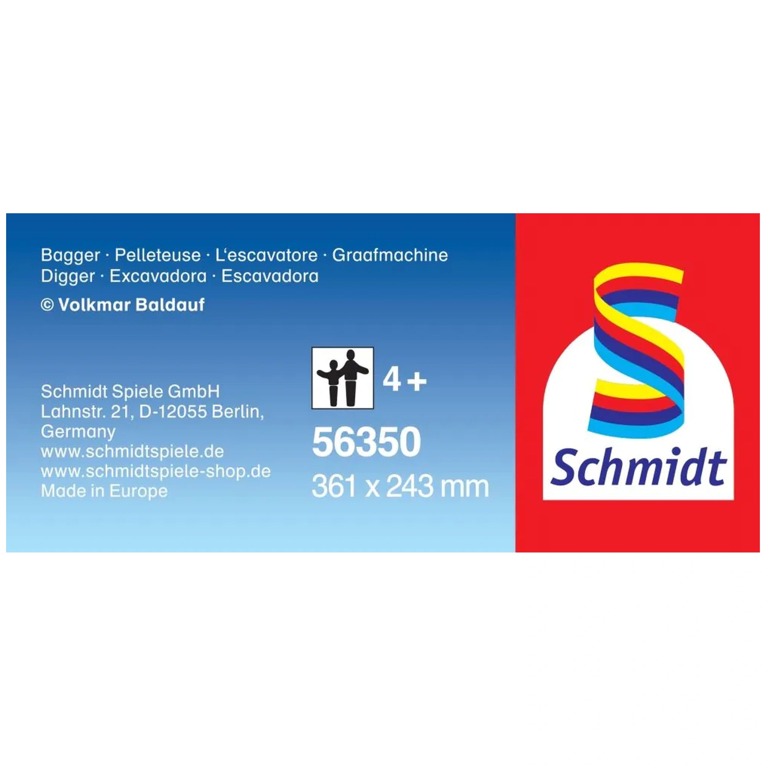 Schmidt Spiele - Excavator 40 Pcs and Siku Play Vehicle - Puzzles