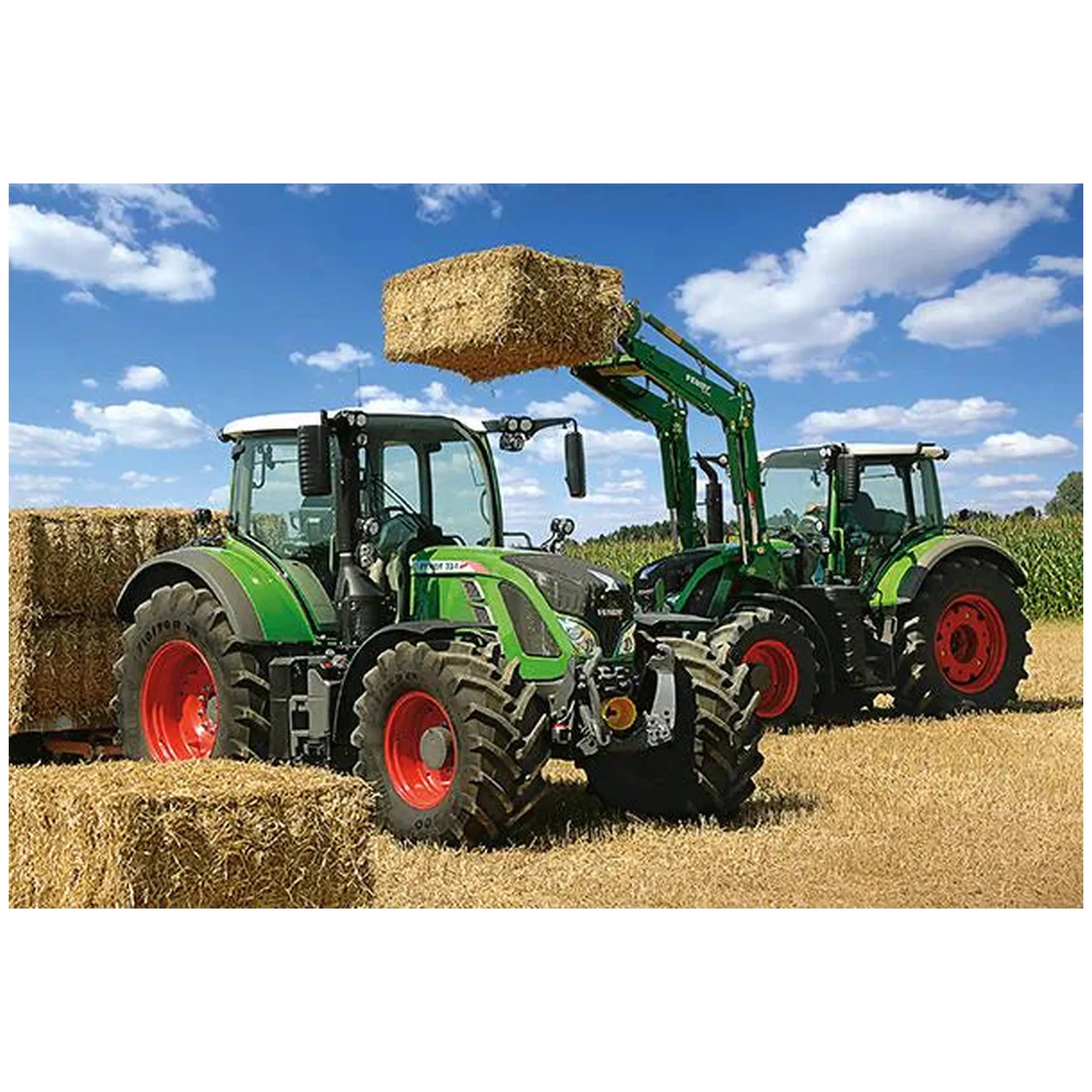 Schmidt Spiele - Fendt 724 Vario, Fendt 716 Vario avec chargeur frontal Cargo 4x85 100 pièces - Puzzles
