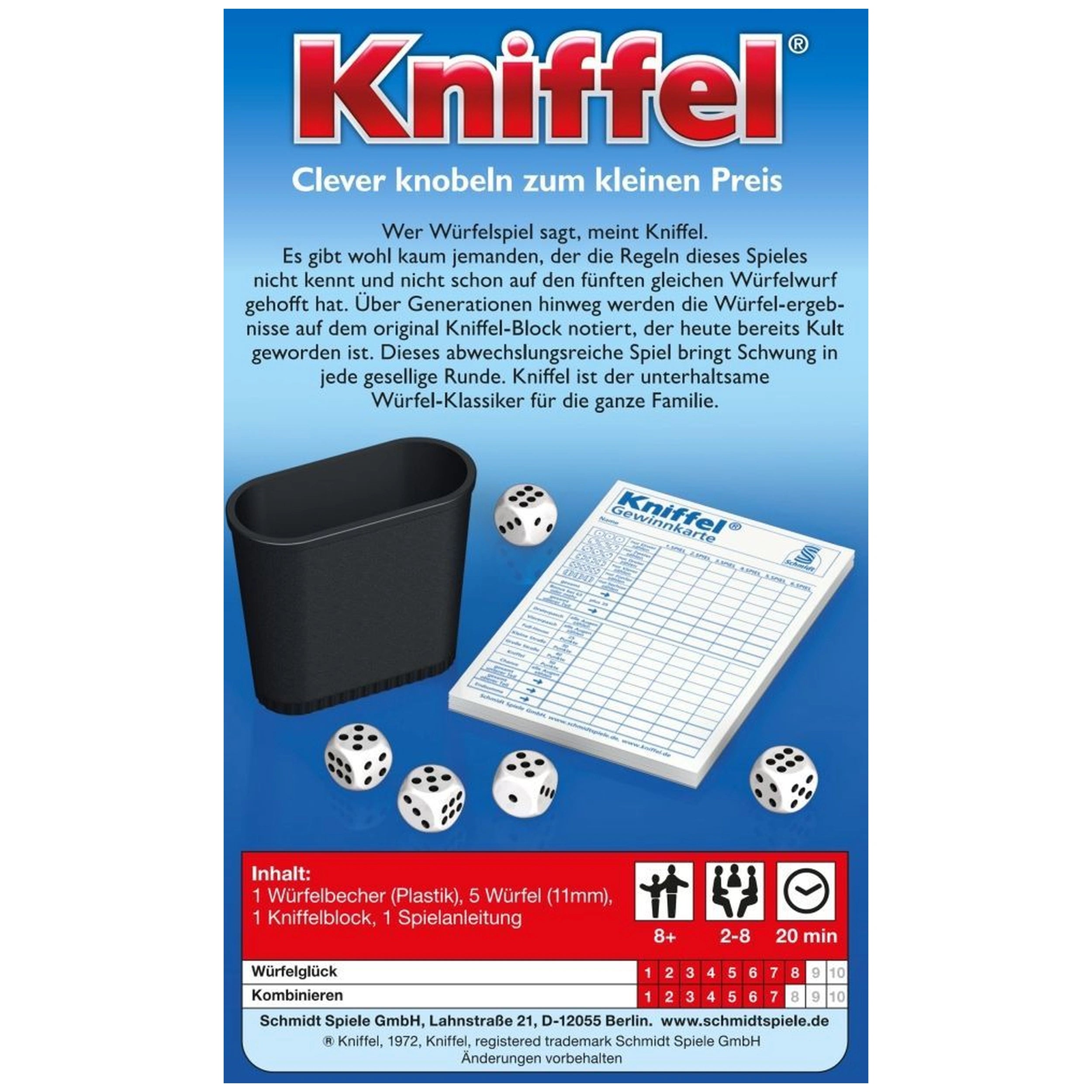 Schmidt Spiele - Kniffel - Jeux de famille