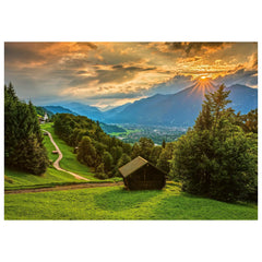 Schmidt Spiele - Coucher de soleil sur le village de montagne de Wamberg 1500 pièces - puzzles