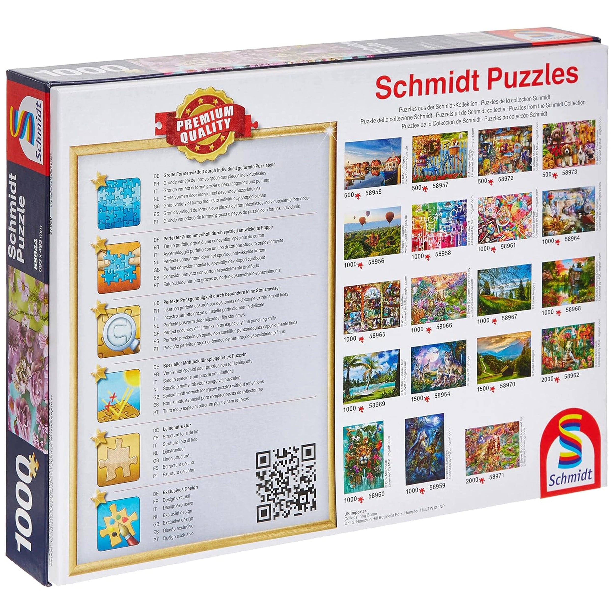 Schmidt Spiele - Fleurs Violettes 1000 Pcs - Puzzles