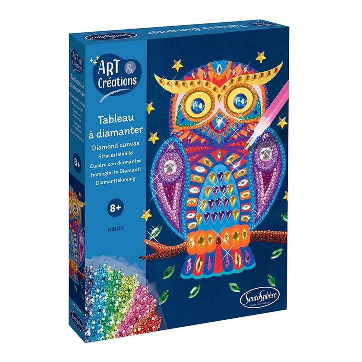 Sentosphere - Arts & Créations Peinture Diamant Hibou - Arts et Loisirs