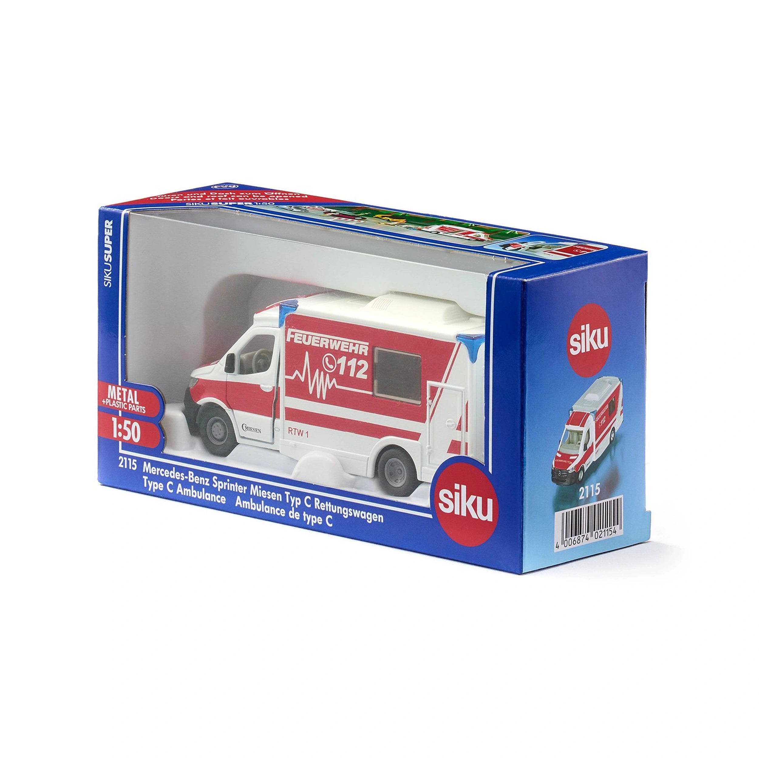 Siku - Mercedes-Benz Sprinter Miesen Type C Ambulance - Play Vehicles
