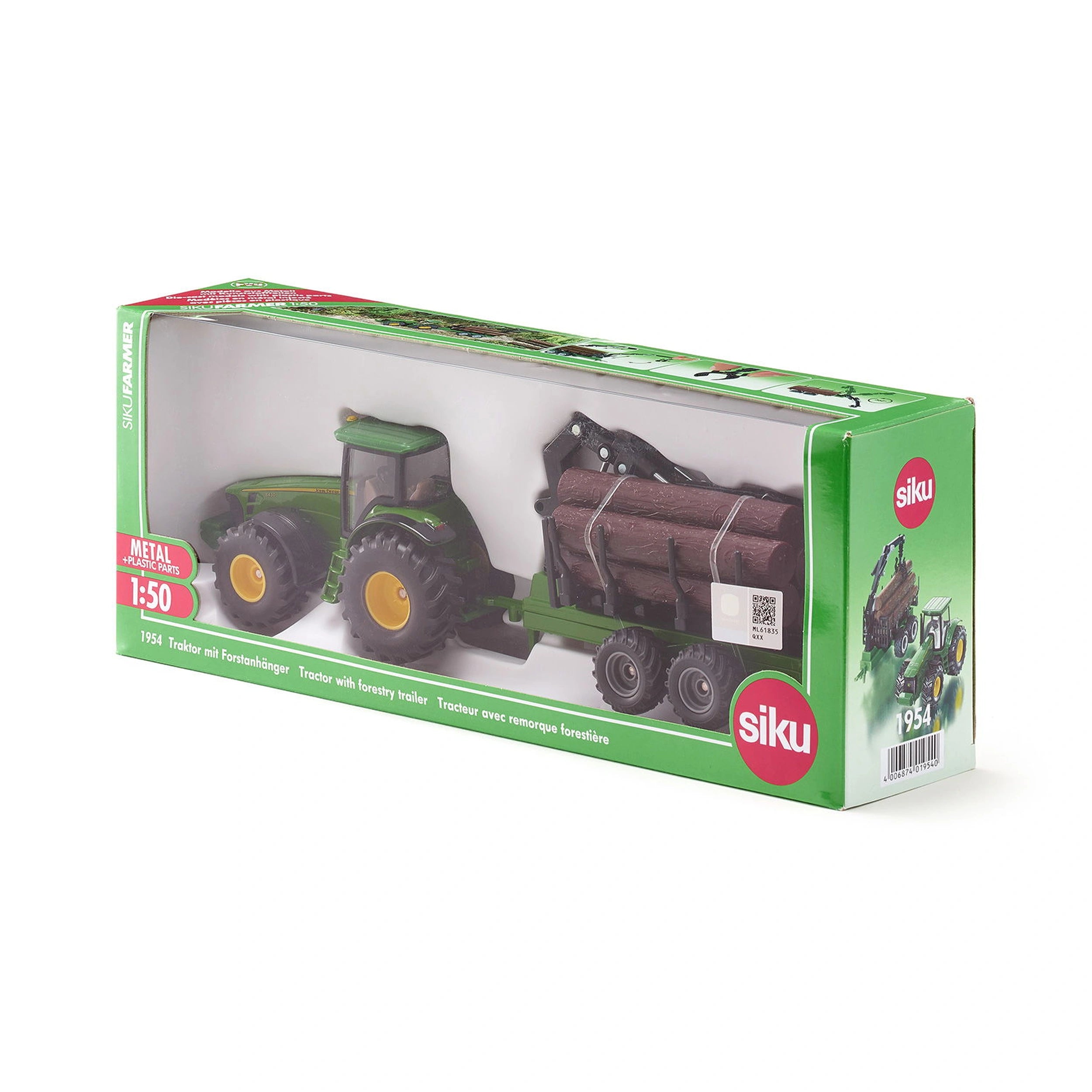 Siku - Tracteur avec remorque forestière - Véhicules de jeu