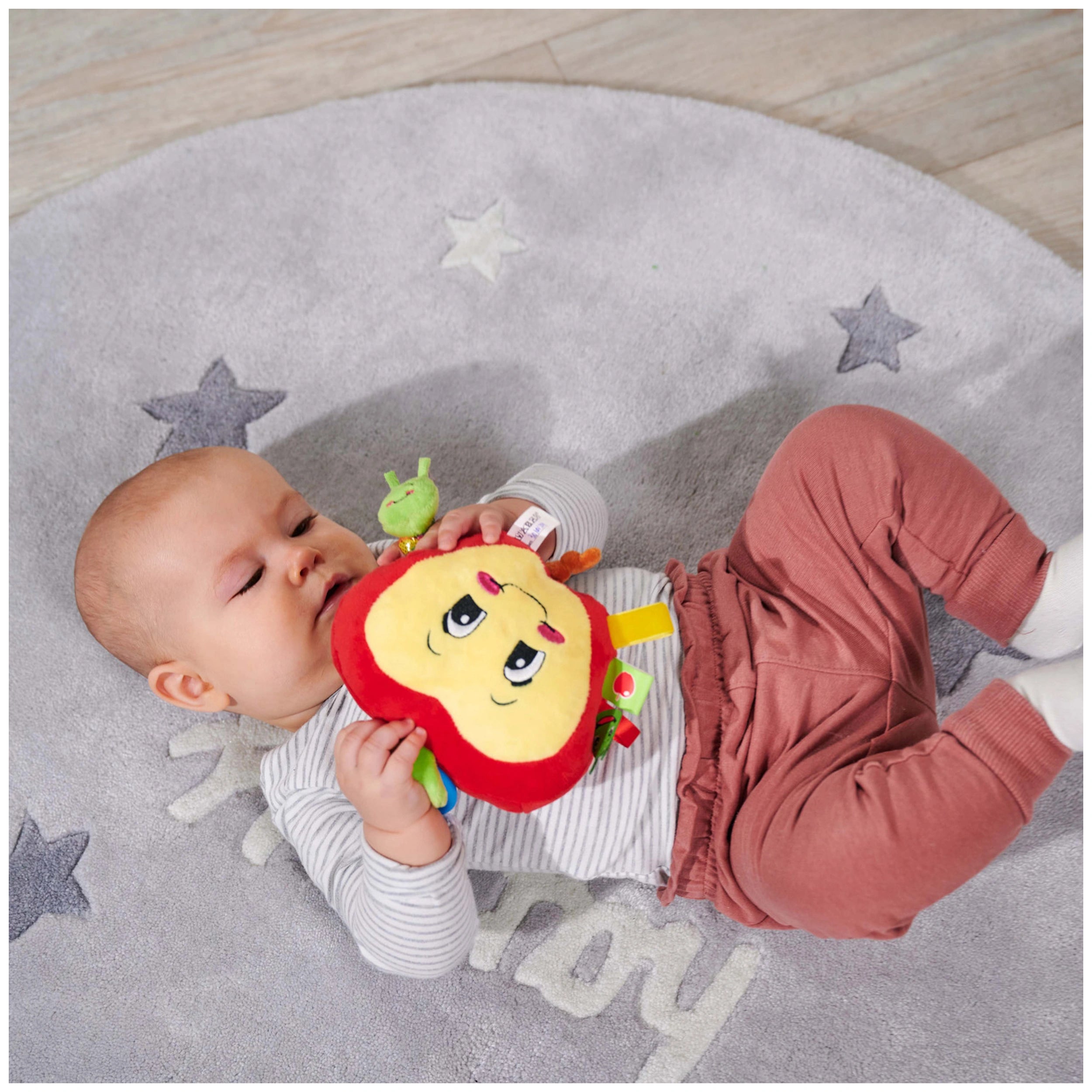Simba - ABC Activities Apple with Caterpillar Cuddle - Baby Activity Toys