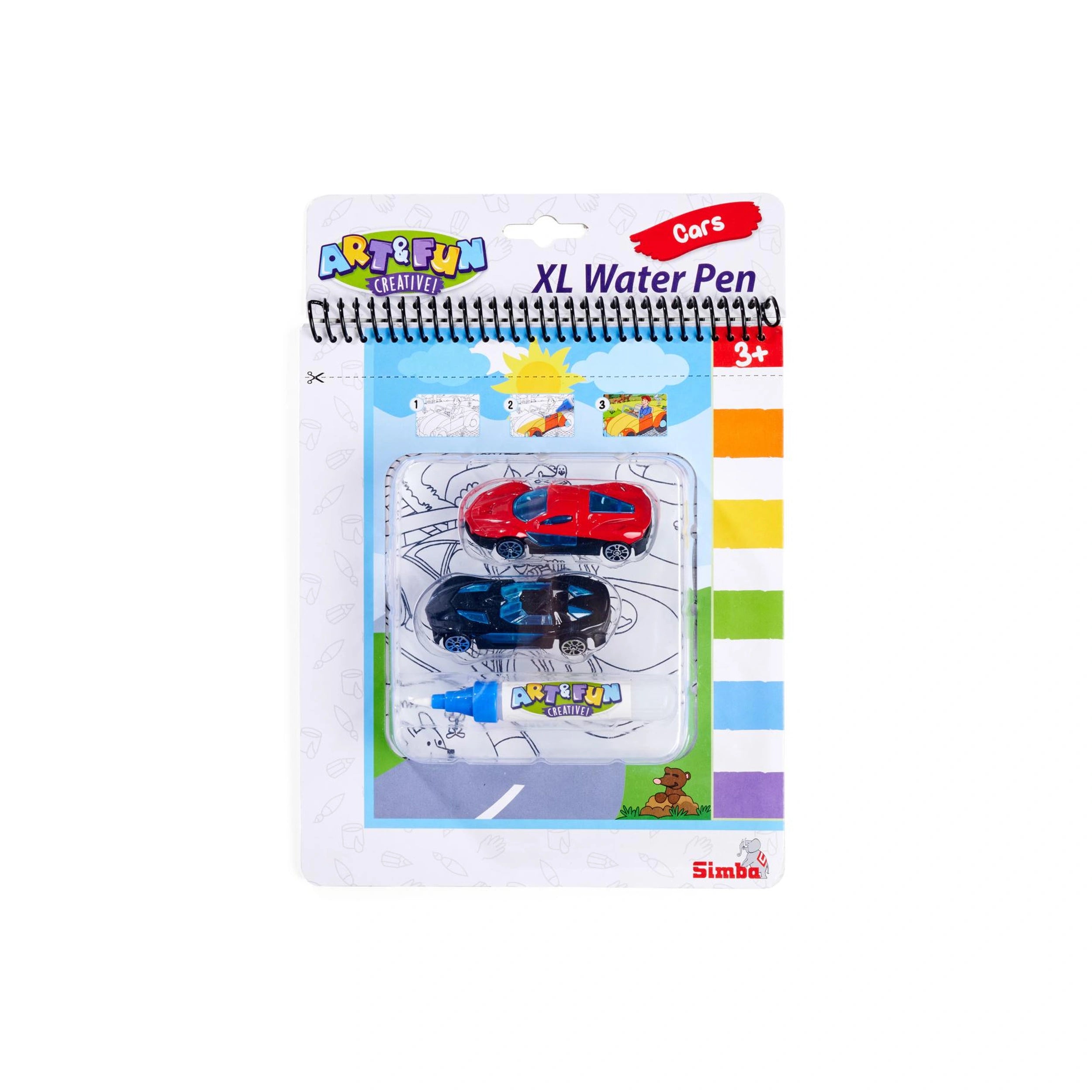 Simba - Livre de coloriage à eau Art & Fun Cars - Loisirs créatifs