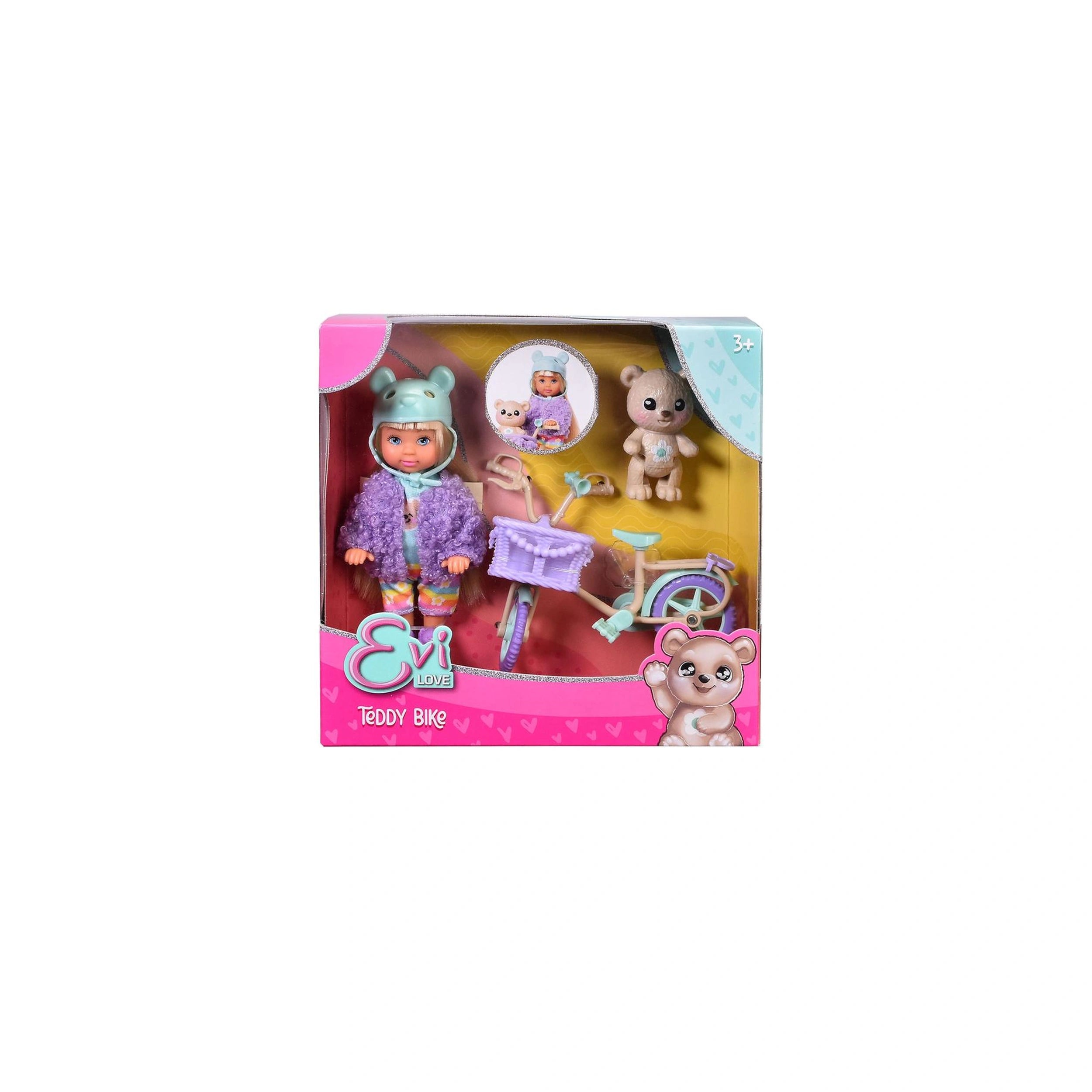 Simba - Poupée Evi LOVE avec vélo - Ensembles de jeux de poupées et figurines