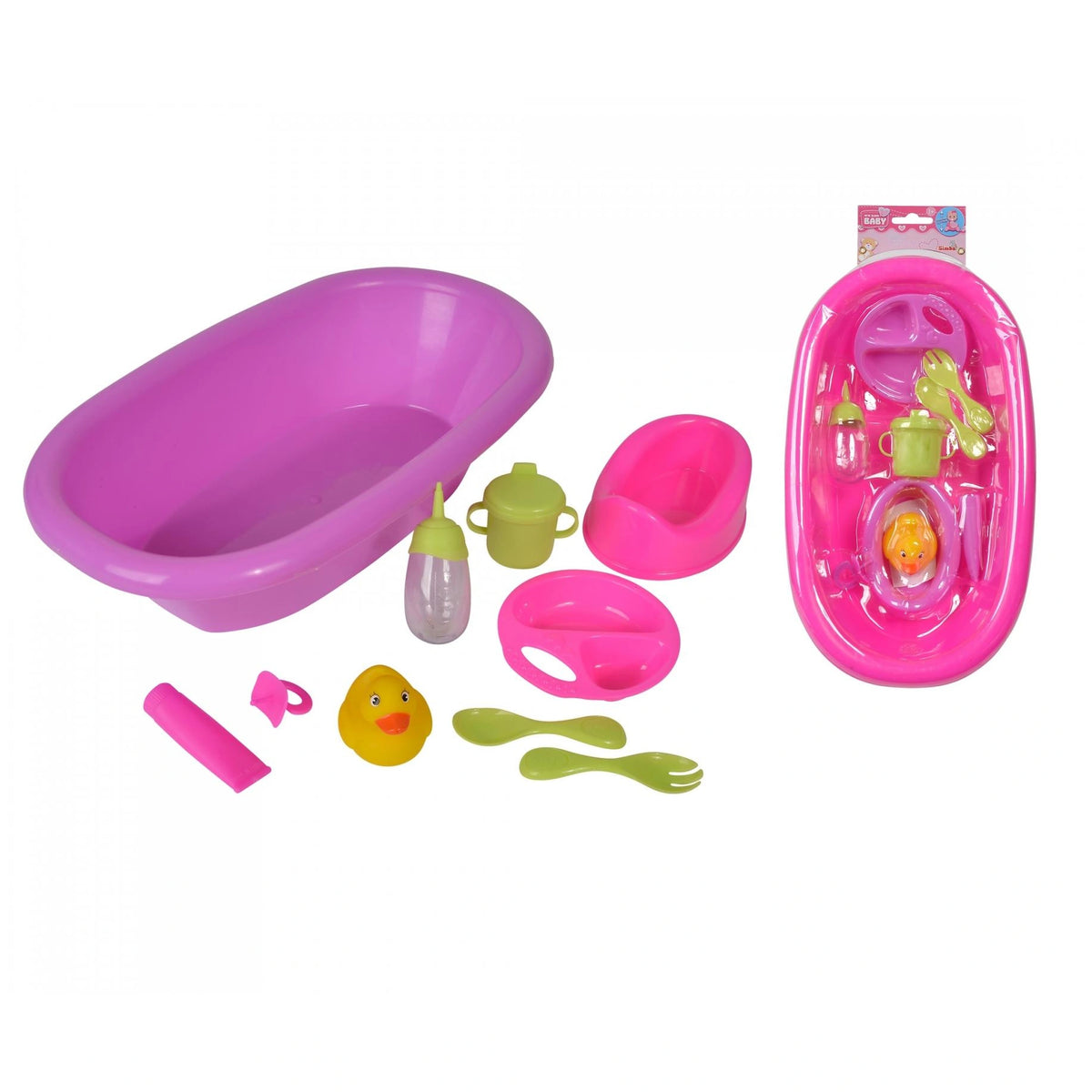 Simba - Baignoire pour bébés nouveau-nés pour poupées, 2-ass. - Poupées, ensembles de jeu et figurines
