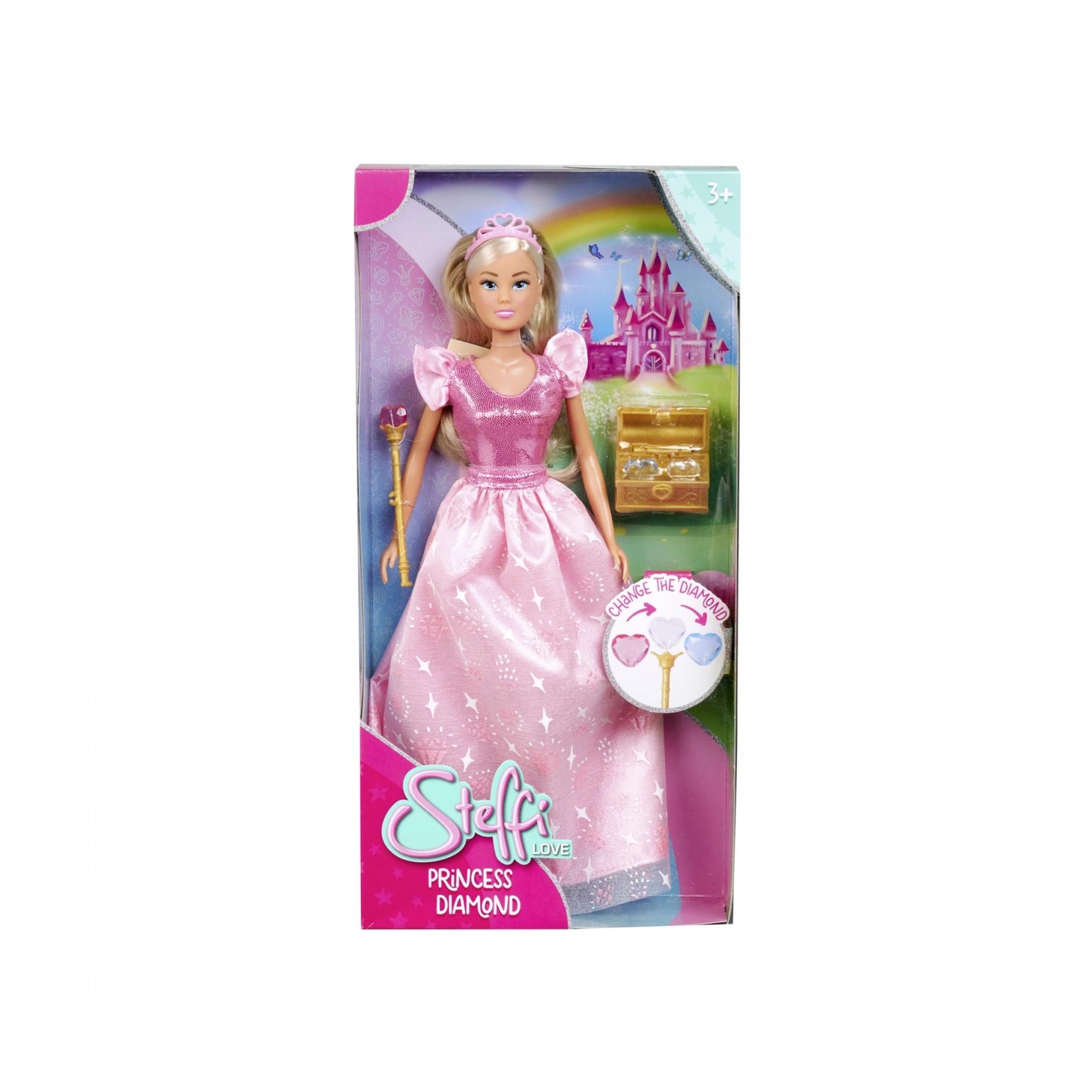 Simba - Poupée Steffi LOVE Princesse avec Coffre au Trésor - Ensembles de Jeux de Poupées & Figurines de Jouet