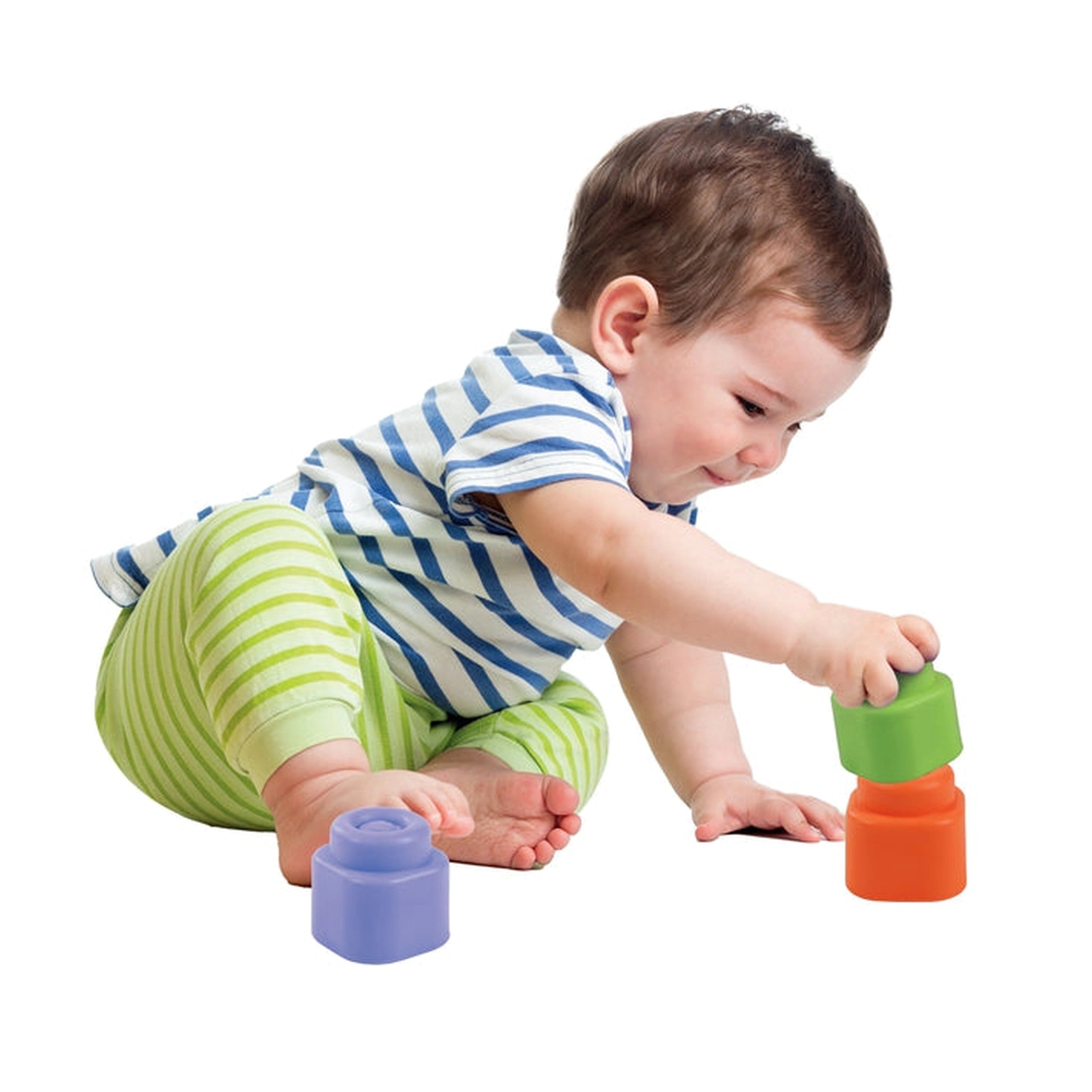 Soft Clemmy - Toucher et jouer 20 blocs de construction souples jouets d'activité pour bébé
