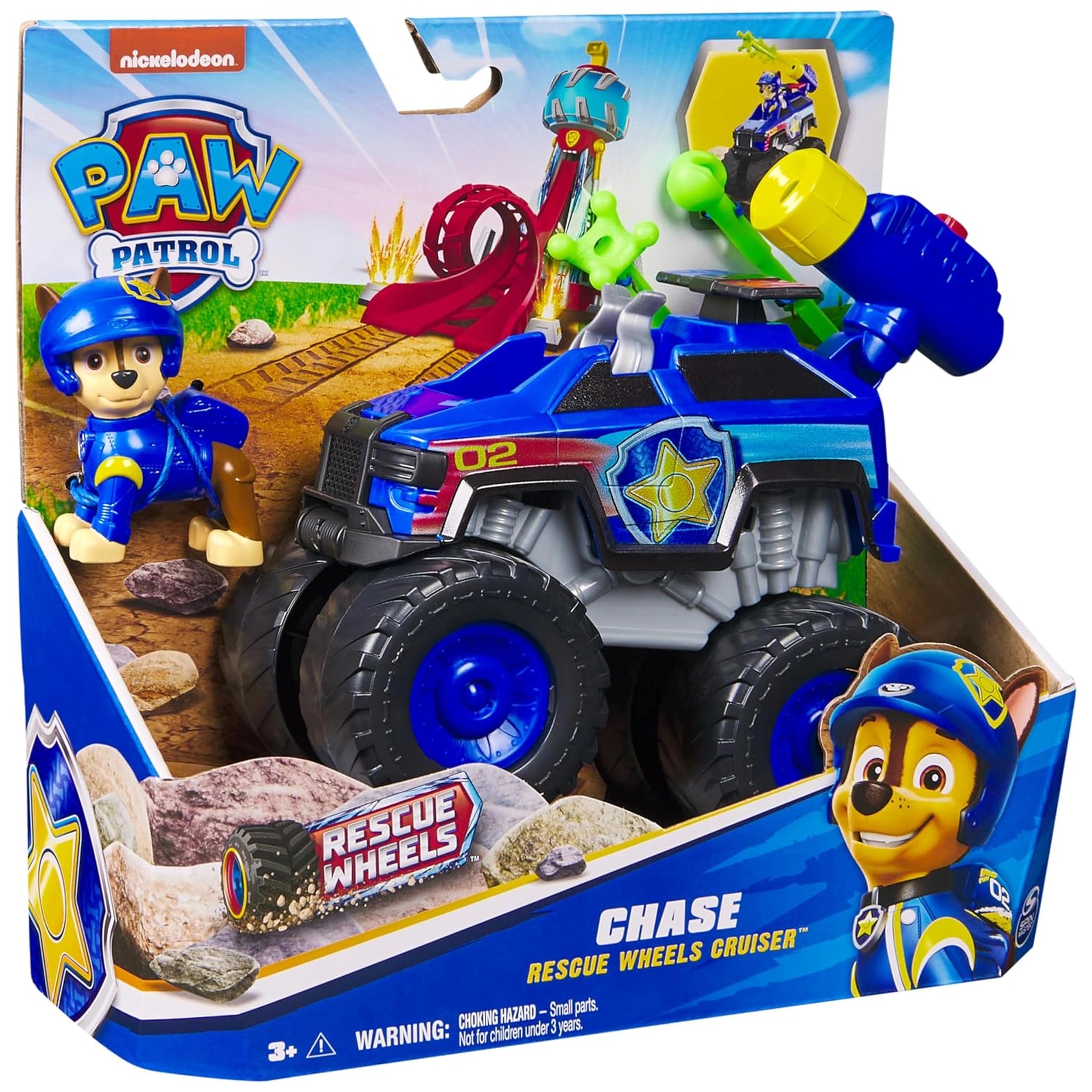 Spin Master - Paw Patrol - Chase Rescuse Wheels Cruiser with action figure and play vehicle