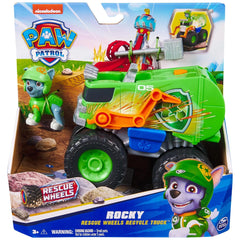 Spin Master - Paw Patrol - Rocky Rescuse Wheels Recycle Truck with action figure and play vehicle