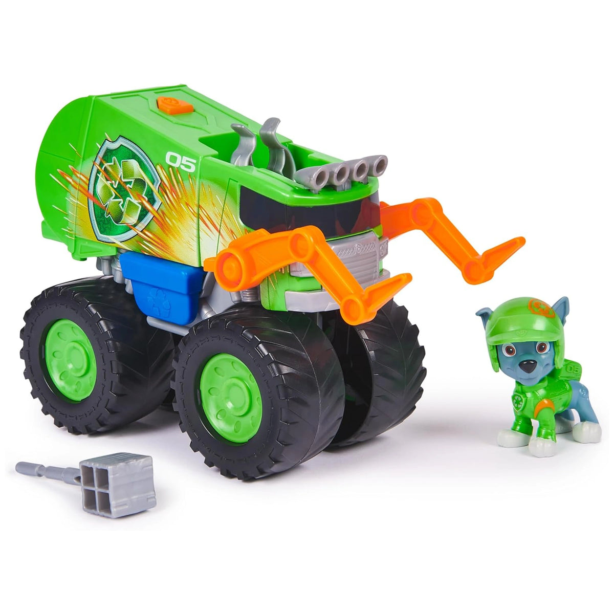 Spin Master - Paw Patrol - Rocky Rescuse Wheels Recycle Truck with action figure and play vehicle