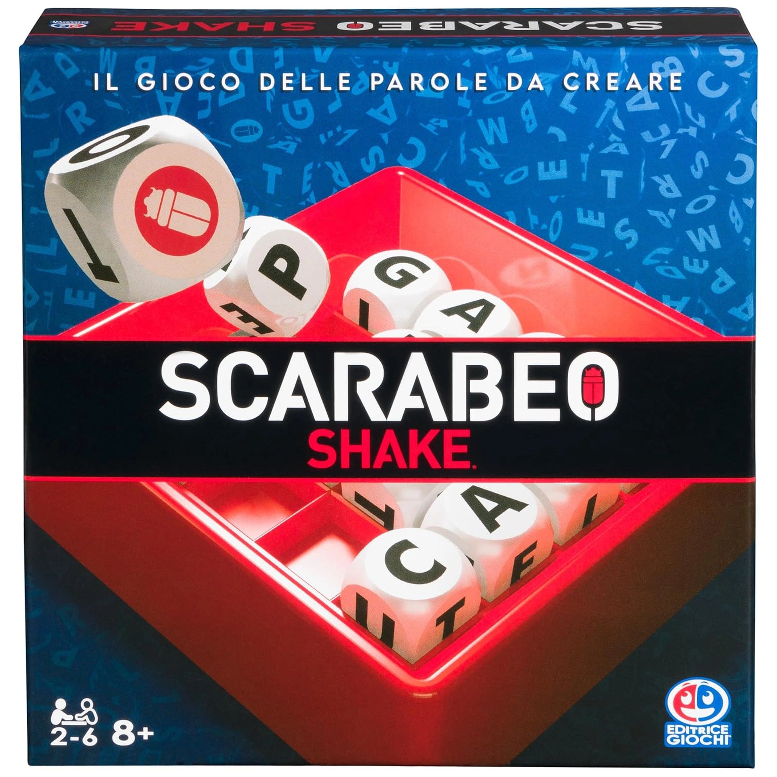Spin Master - Set de jeu de société Scarabeo Shake - Édition italienne