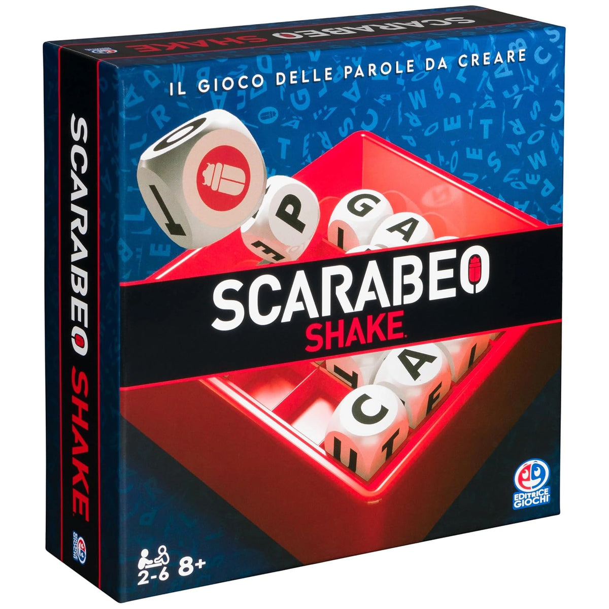 Spin Master - Set de jeu de société Scarabeo Shake - Édition italienne