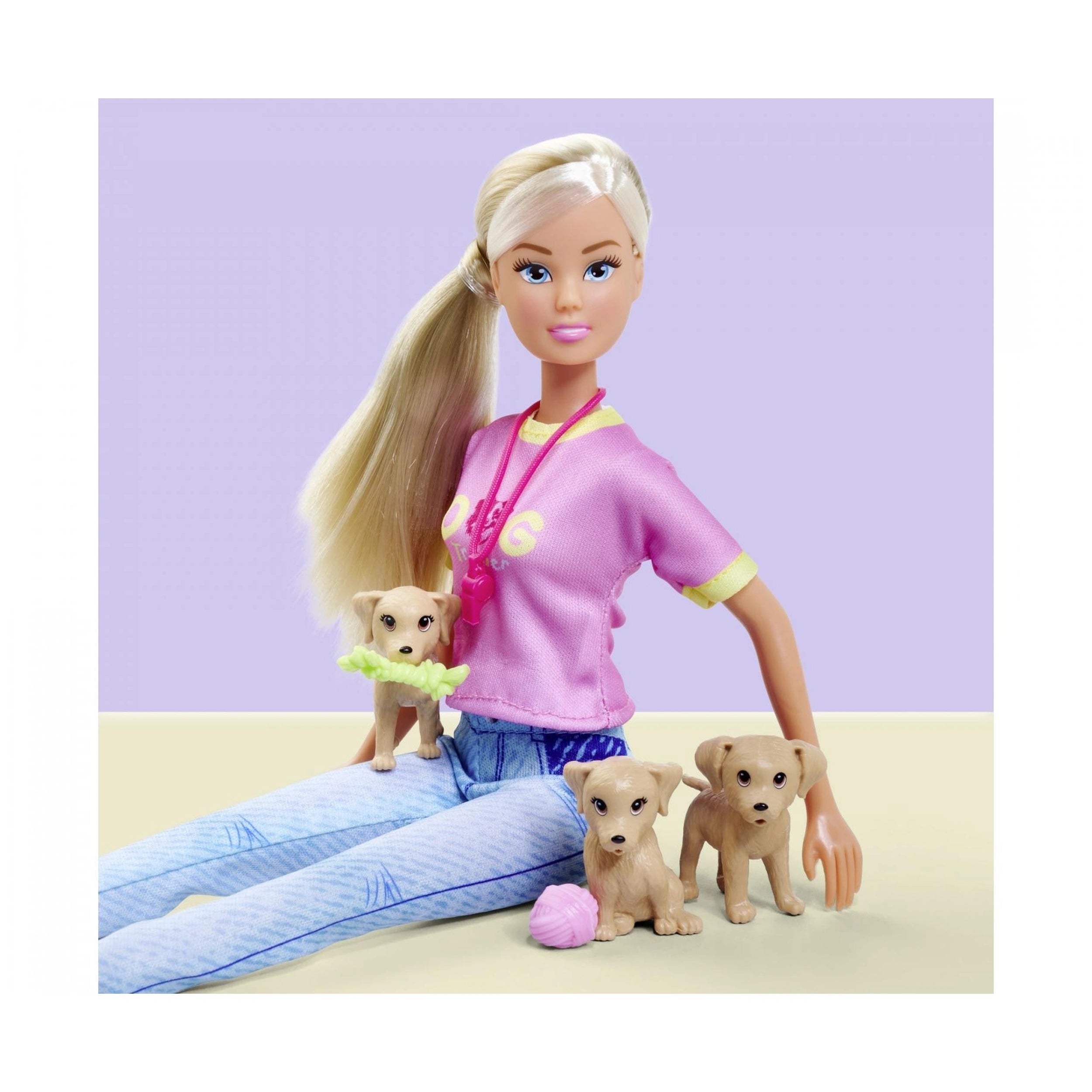 Steffi-Love - Ensemble de jeu d'entraînement pour chiens - Poupées - Ensembles de poupées - Figurines de jouet