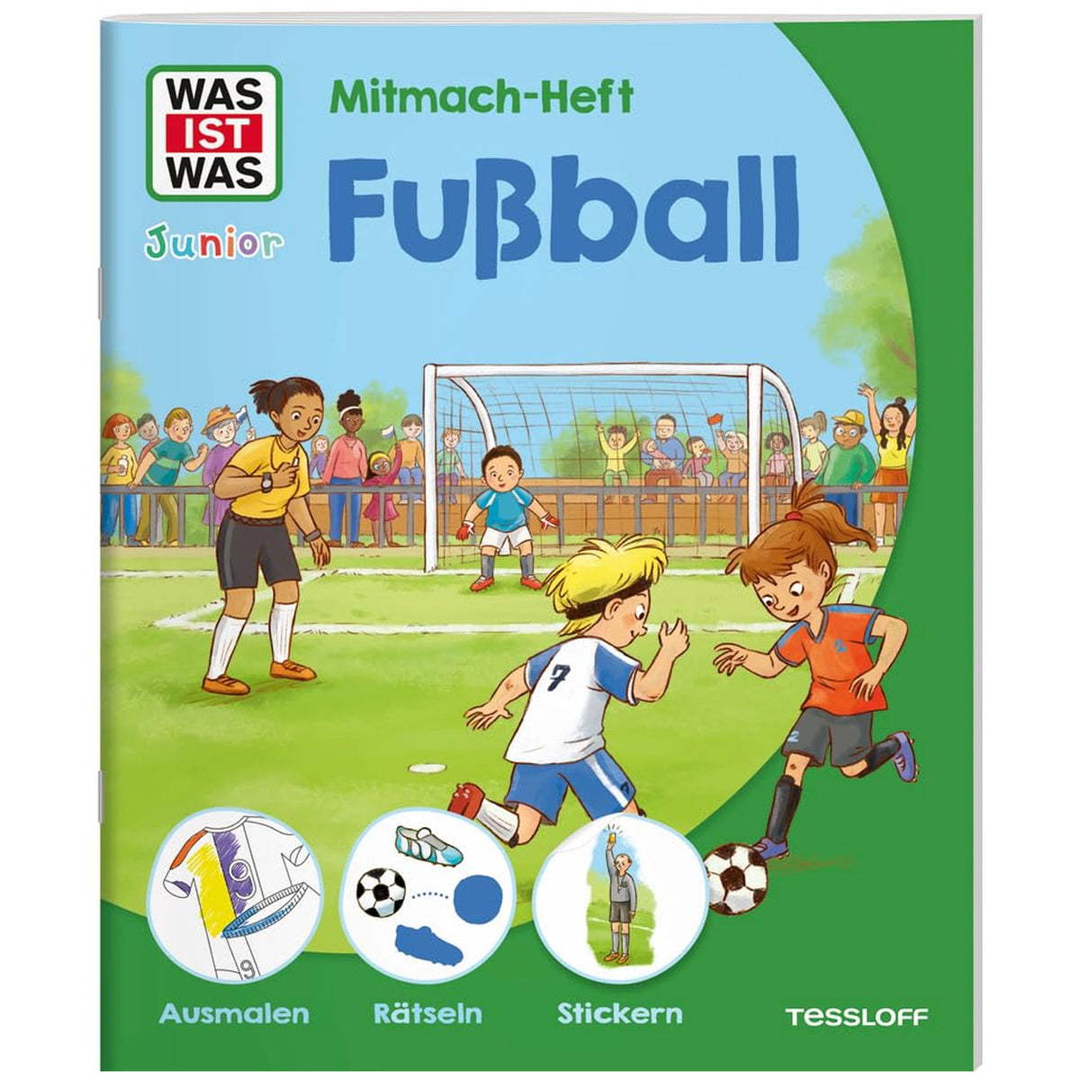 TESSLOFF - WAS IST WAS Junior Football Activity Book - Books - German Edition