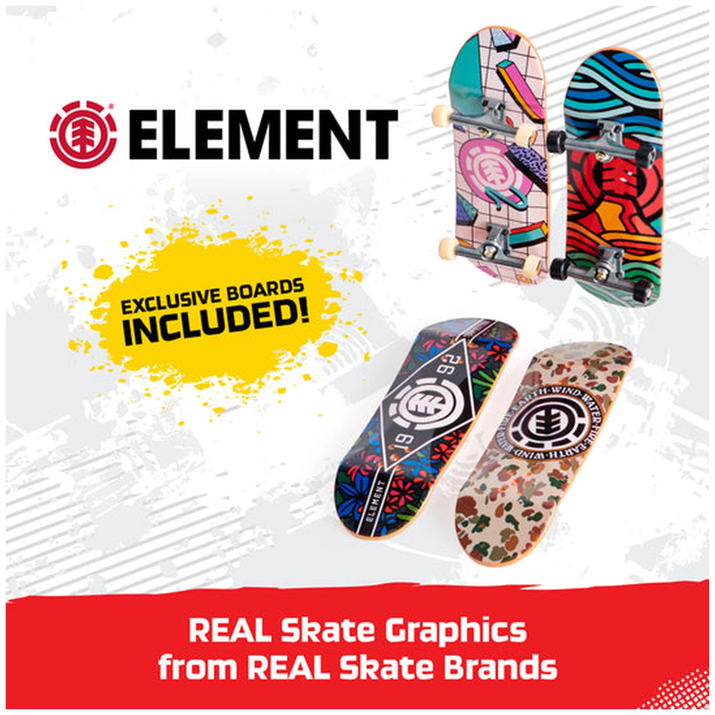 Tech Deck - 96mm Fingerboard with Authentic Designs 4 Pack- Assorted