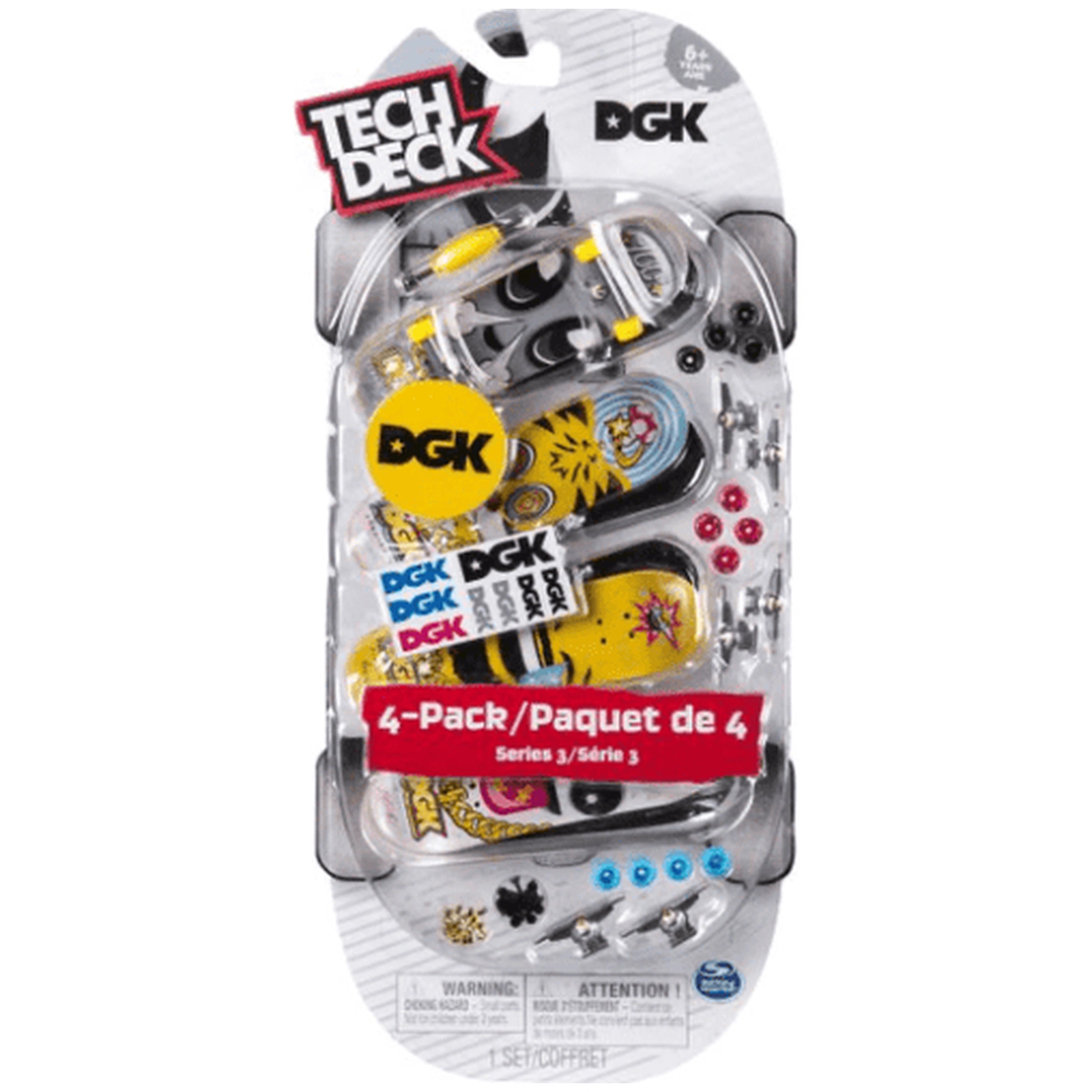 Tech Deck - 96mm Fingerboard with Authentic Designs 4 Pack- Assorted