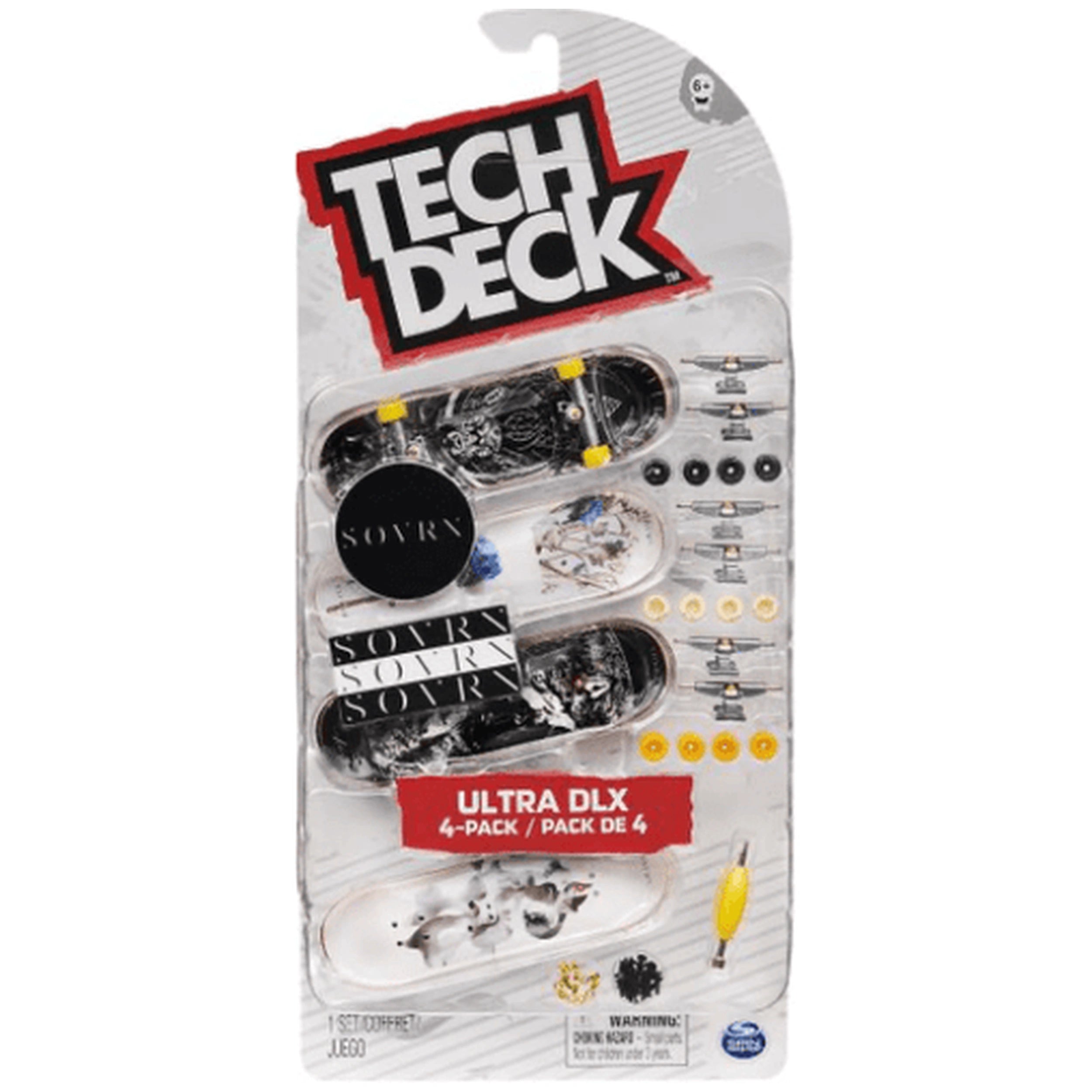 Tech Deck - 96mm Fingerboard with Authentic Designs 4 Pack- Assorted