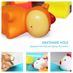 Teorema - Jouets de bain - Coffret animaux de la ferme - Caoutchouc - 18M+